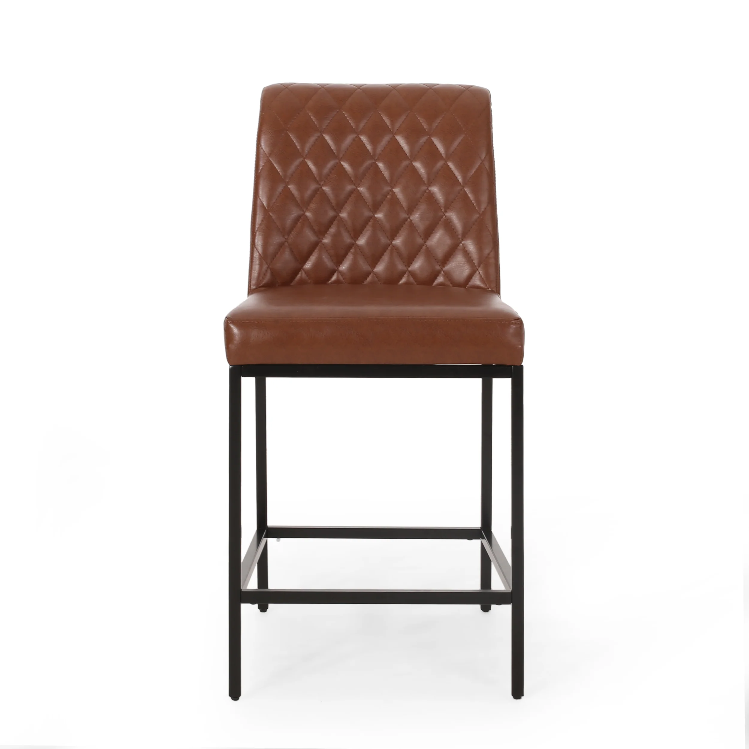Lansing Contemporary Diamond Stitch Counter Stools, Set of 2 - furnishings