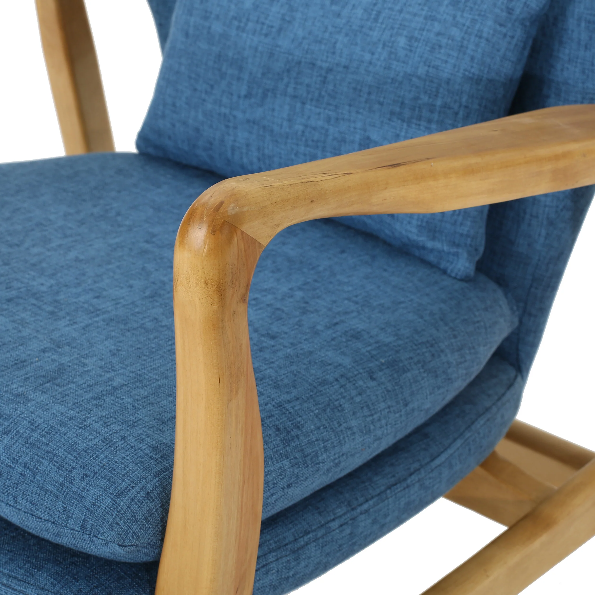 Balen Mid Century Modern Fabric Rocking Chair - furnishings