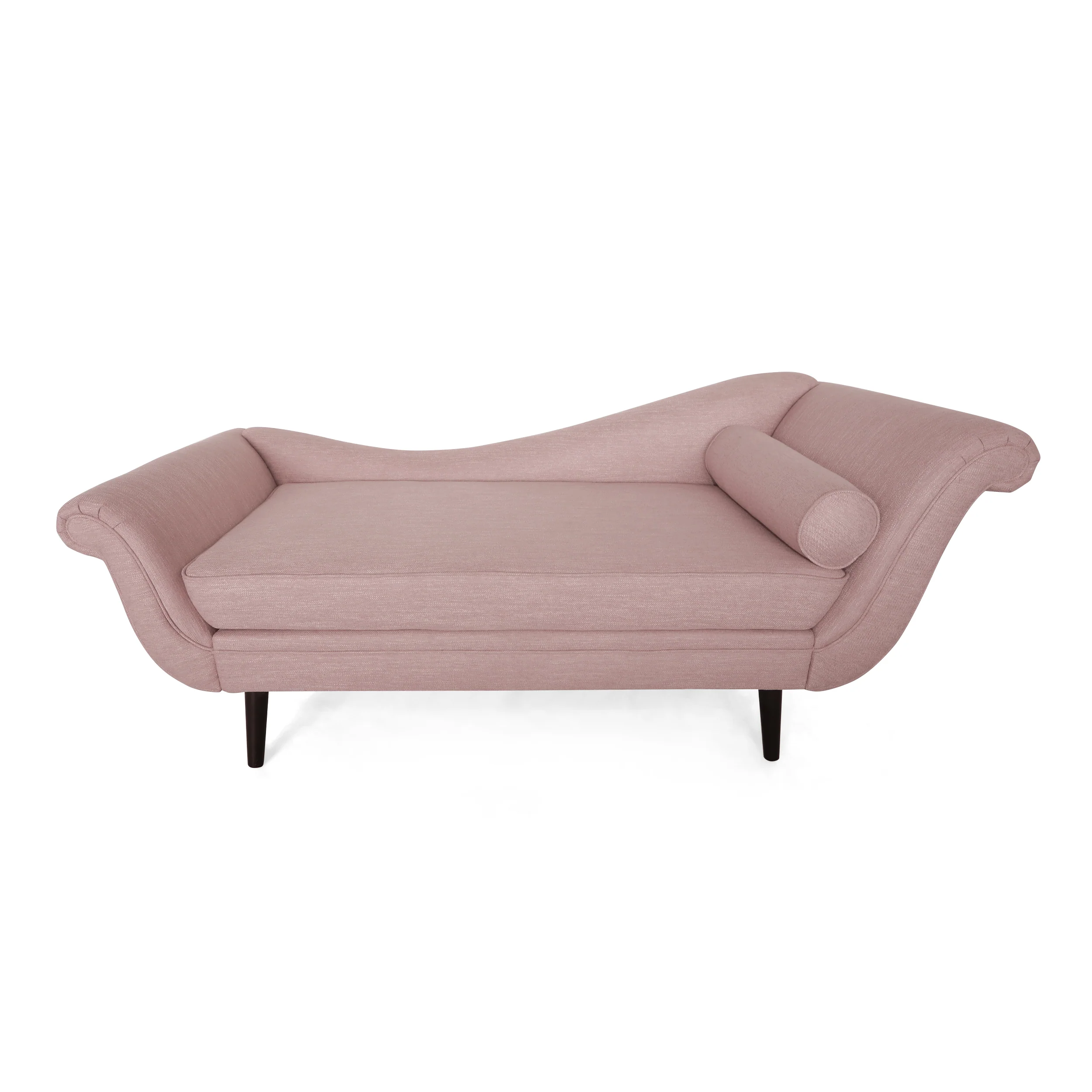 Jakyrah Contemporary Chaise Lounge with Scroll Arms - furnishings