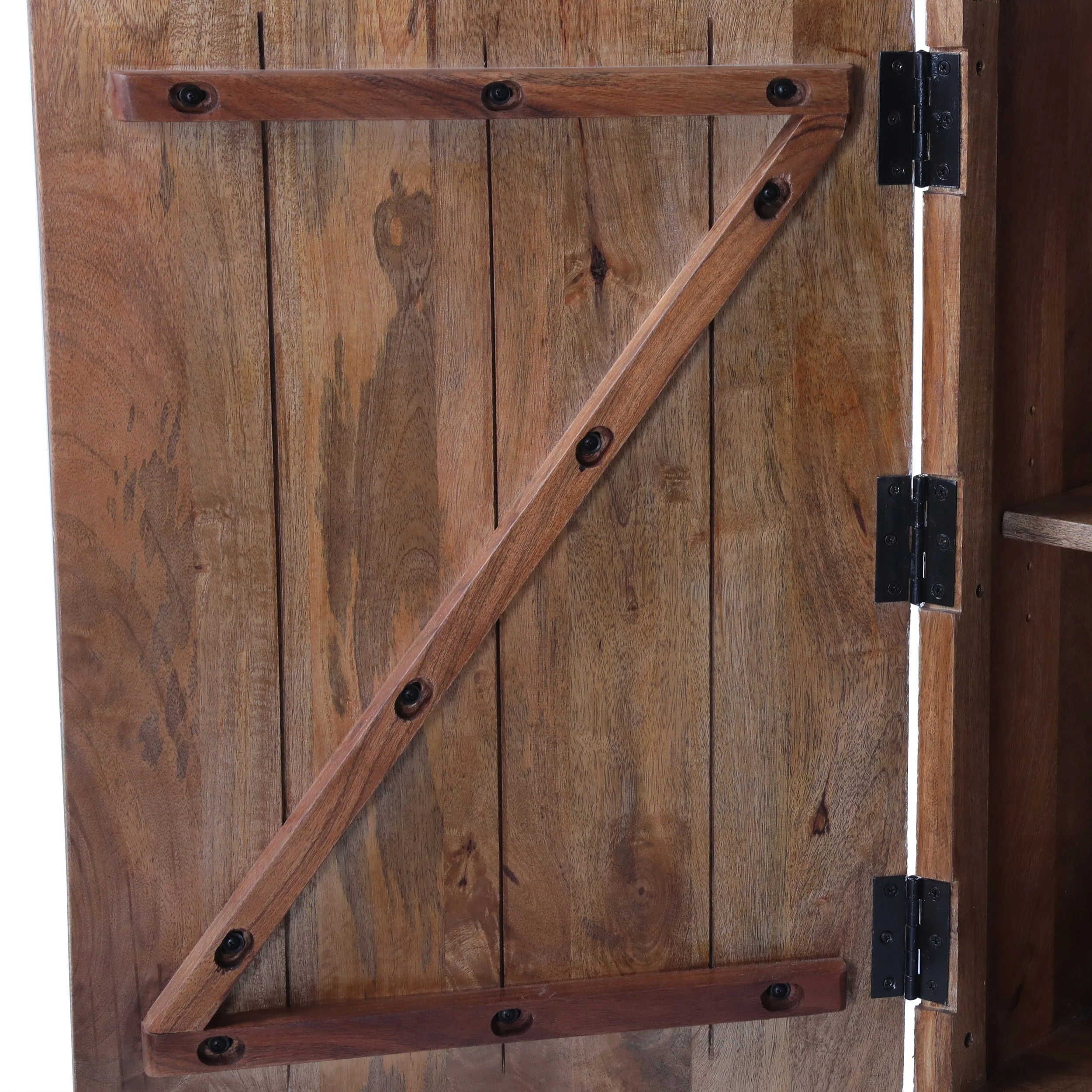 Barnsley Handcrafted Boho Mango Wood Cabinet - furnishings