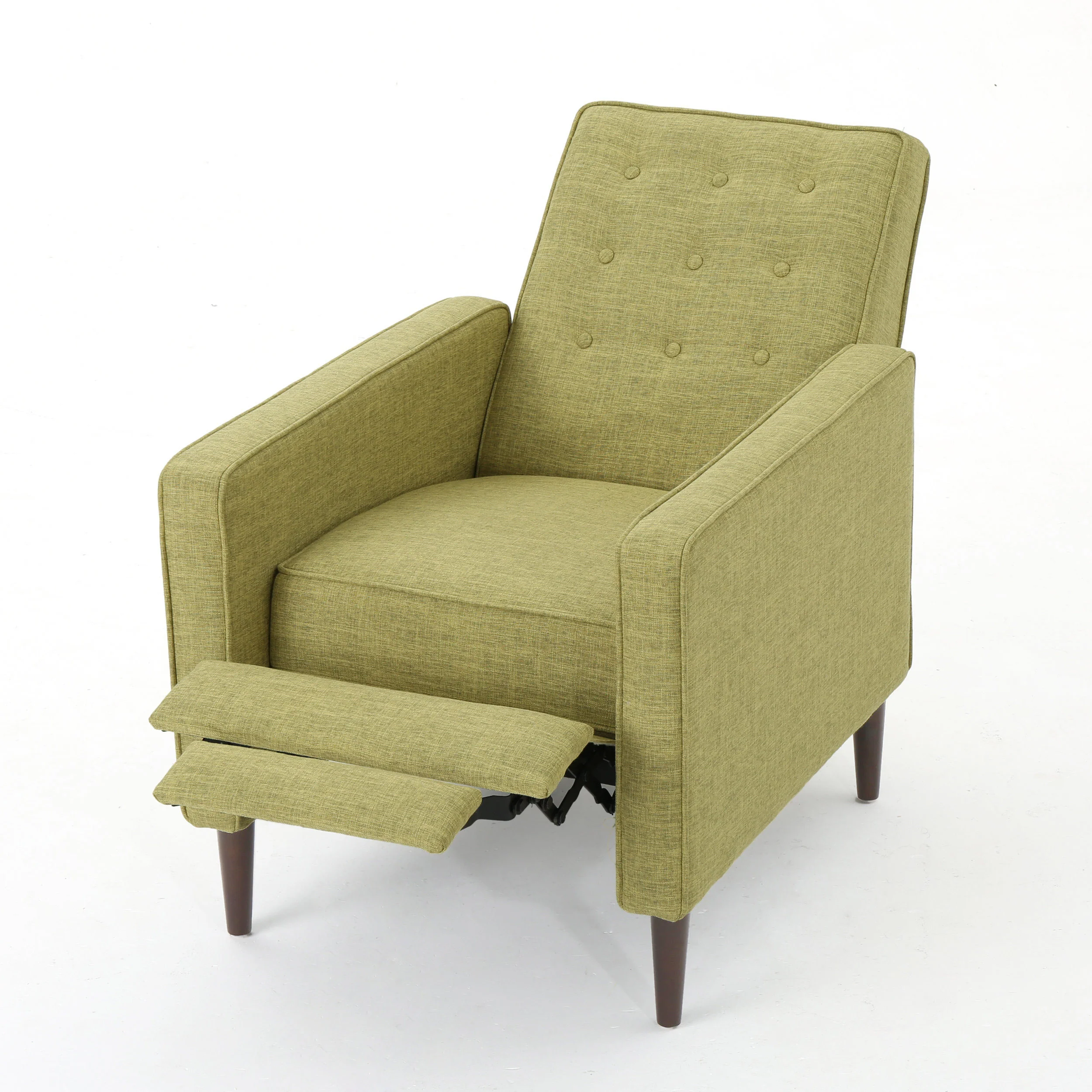 Mason Mid-Century Modern Tufted Back Fabric Recliner - furnishings