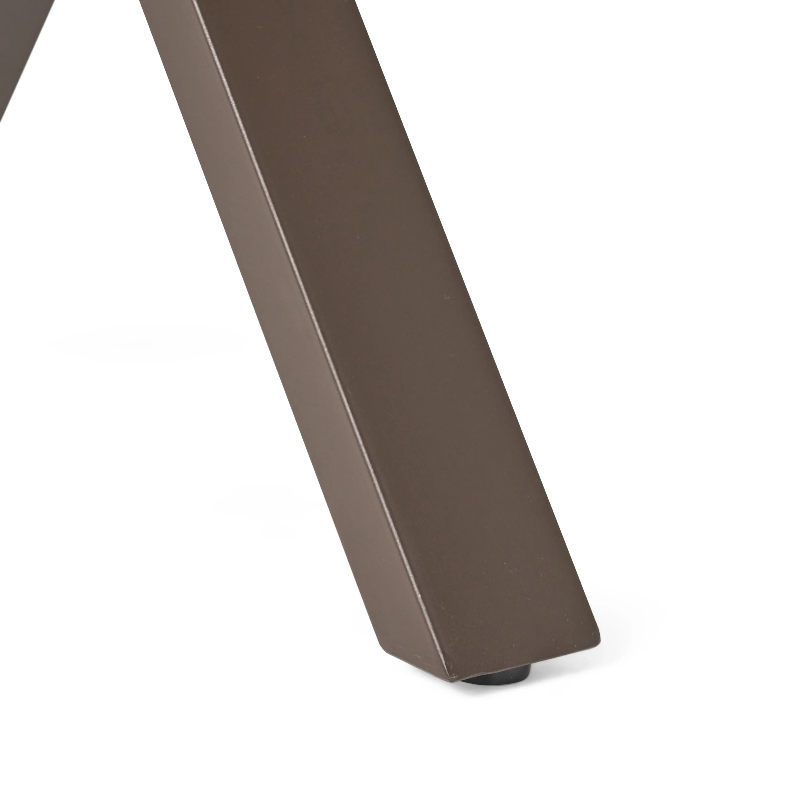 Fitzgerald Farmhouse Teak Finish Acacia Wood Desk with Black X-Frame Legs - furnishings