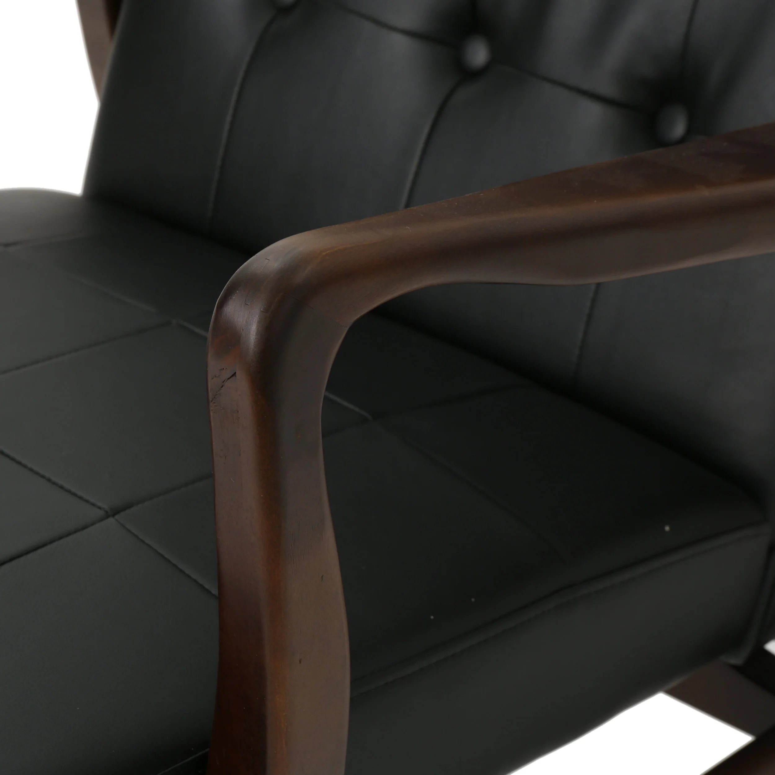 Callisto Mid Century Modern Leather Club Chair - furnishings