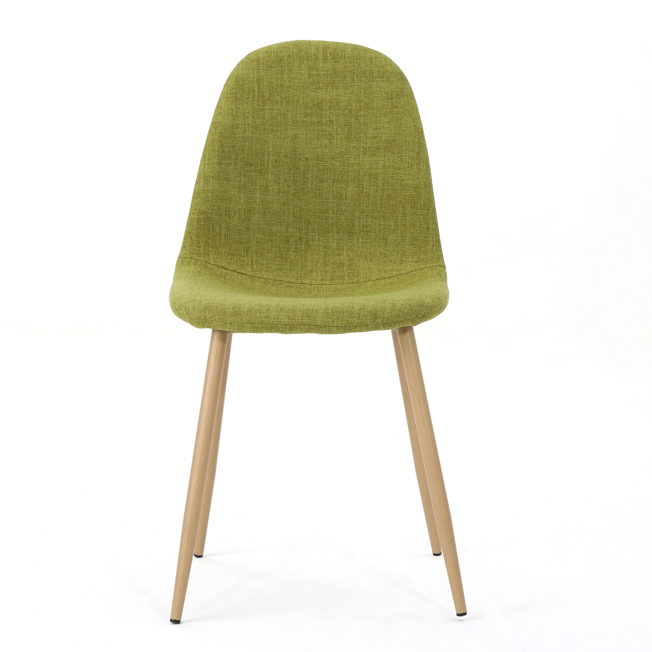 Resta Mid Century Fabric Dining Chairs with Wood Finished Metal Legs (Set of 2) - furnishings