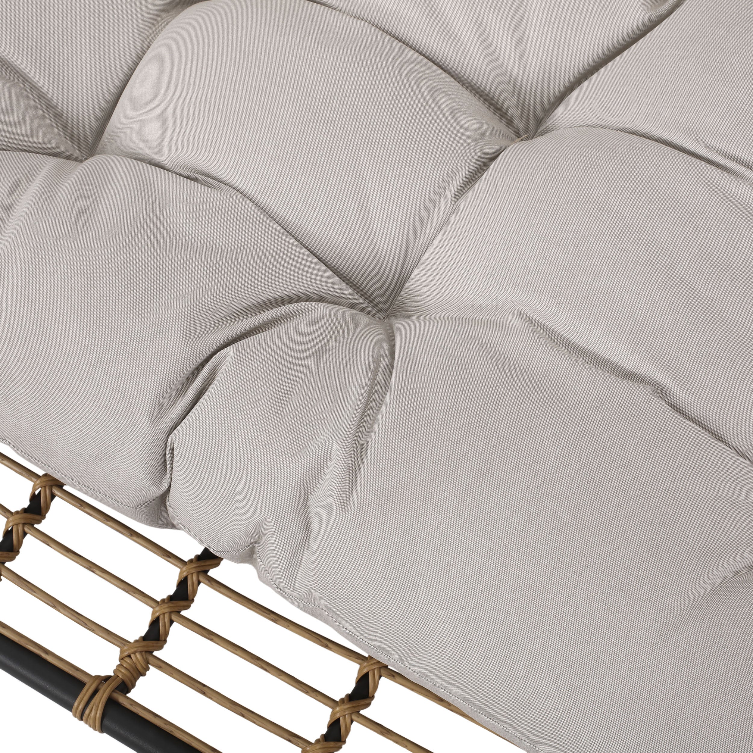 Matthew Outdoor Wicker Porch Swing with Cushions - furnishings