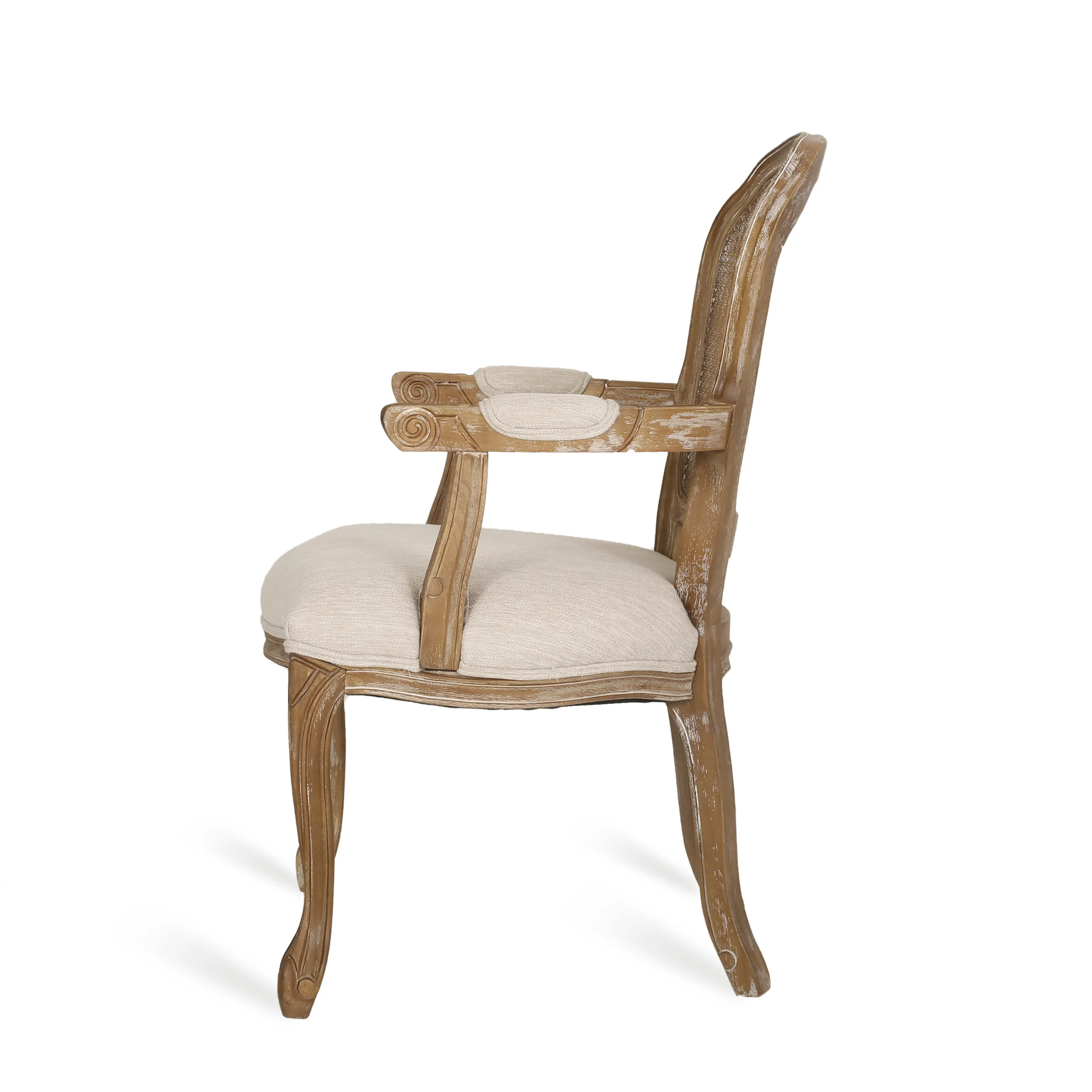 Mariette French Country Wood and Cane Upholstered Dining Chair, Set of 4 - furnishings