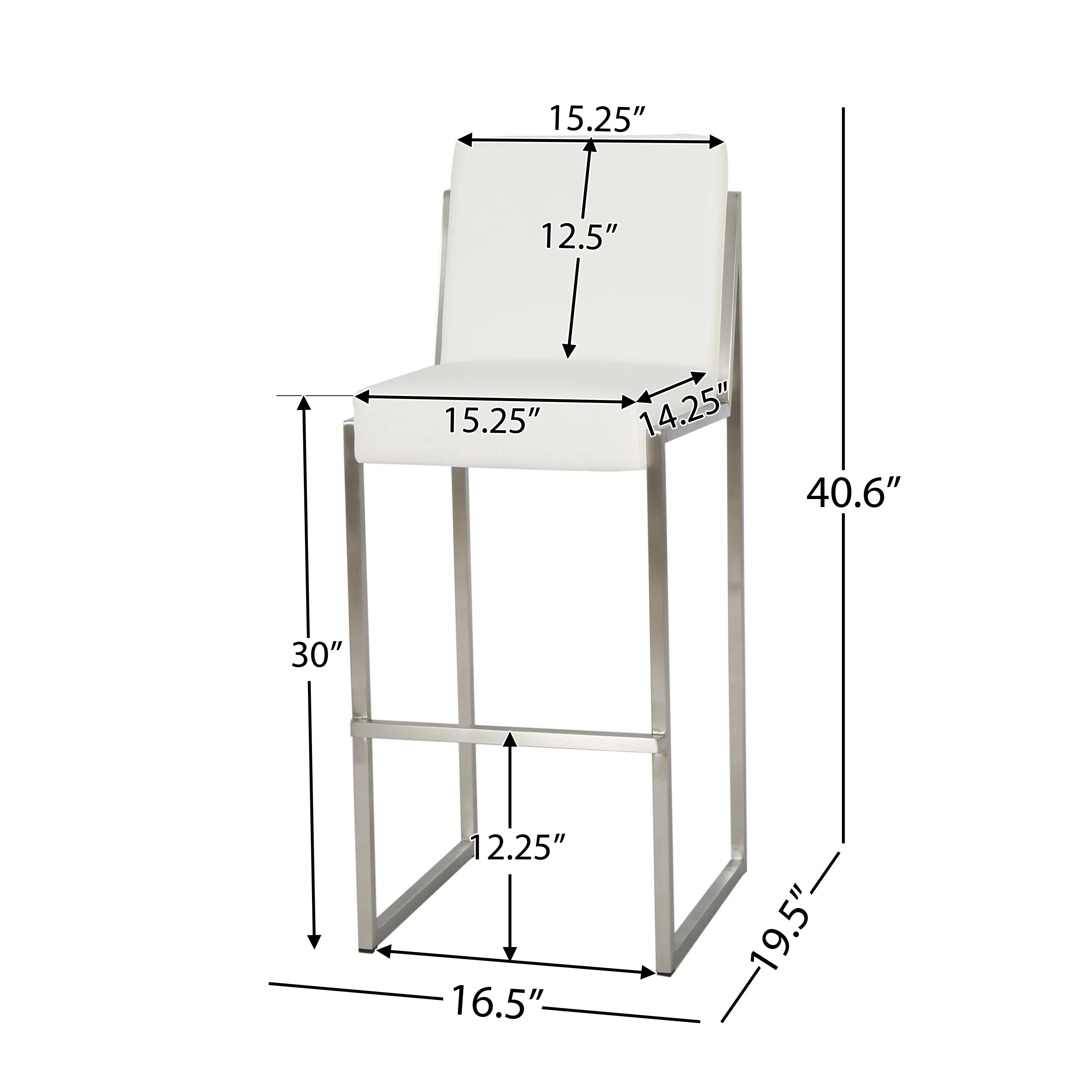 October 30-Inch Bonded Leather Barstool (Set of 2) - furnishings