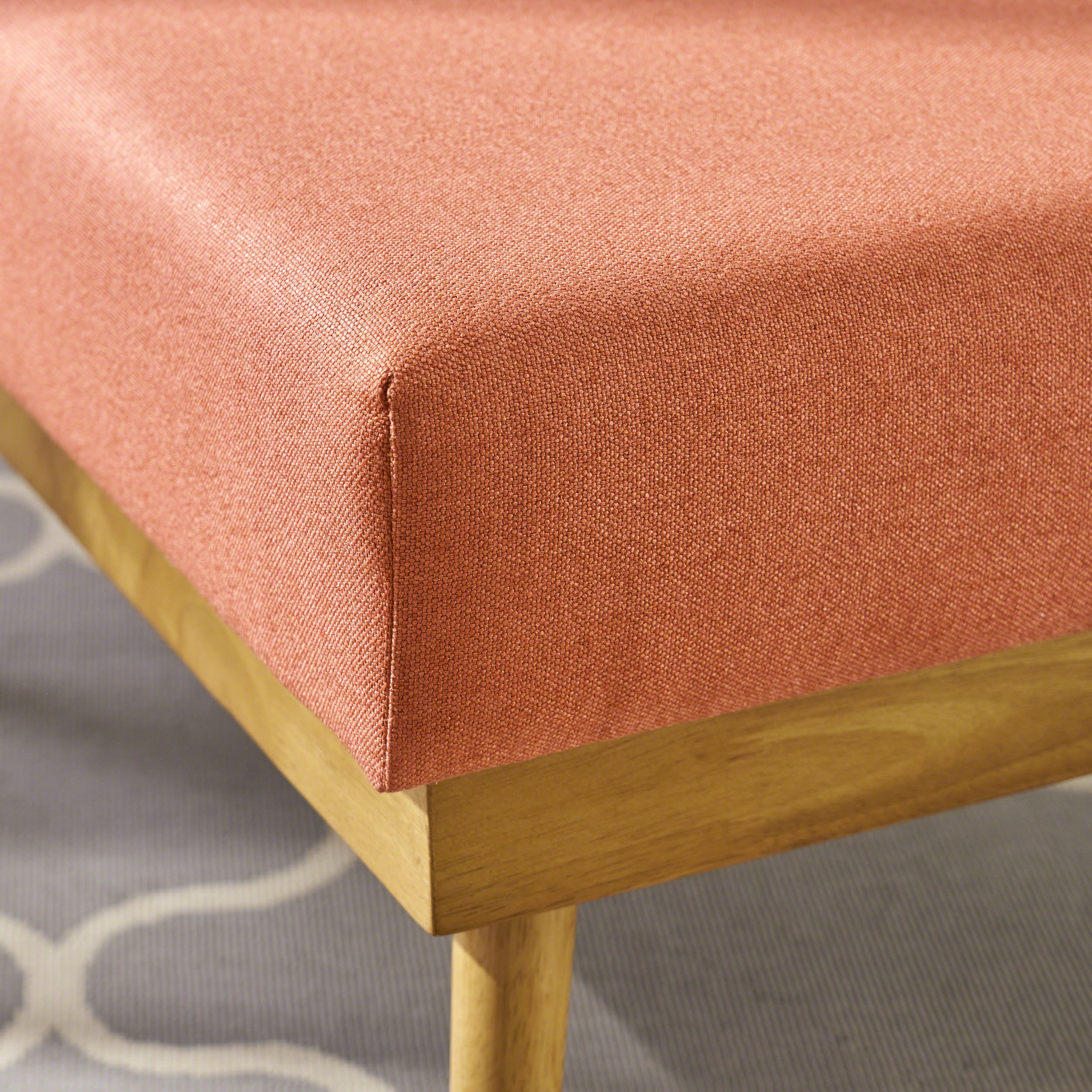 Merced Mid Century Fabric Ottoman - furnishings
