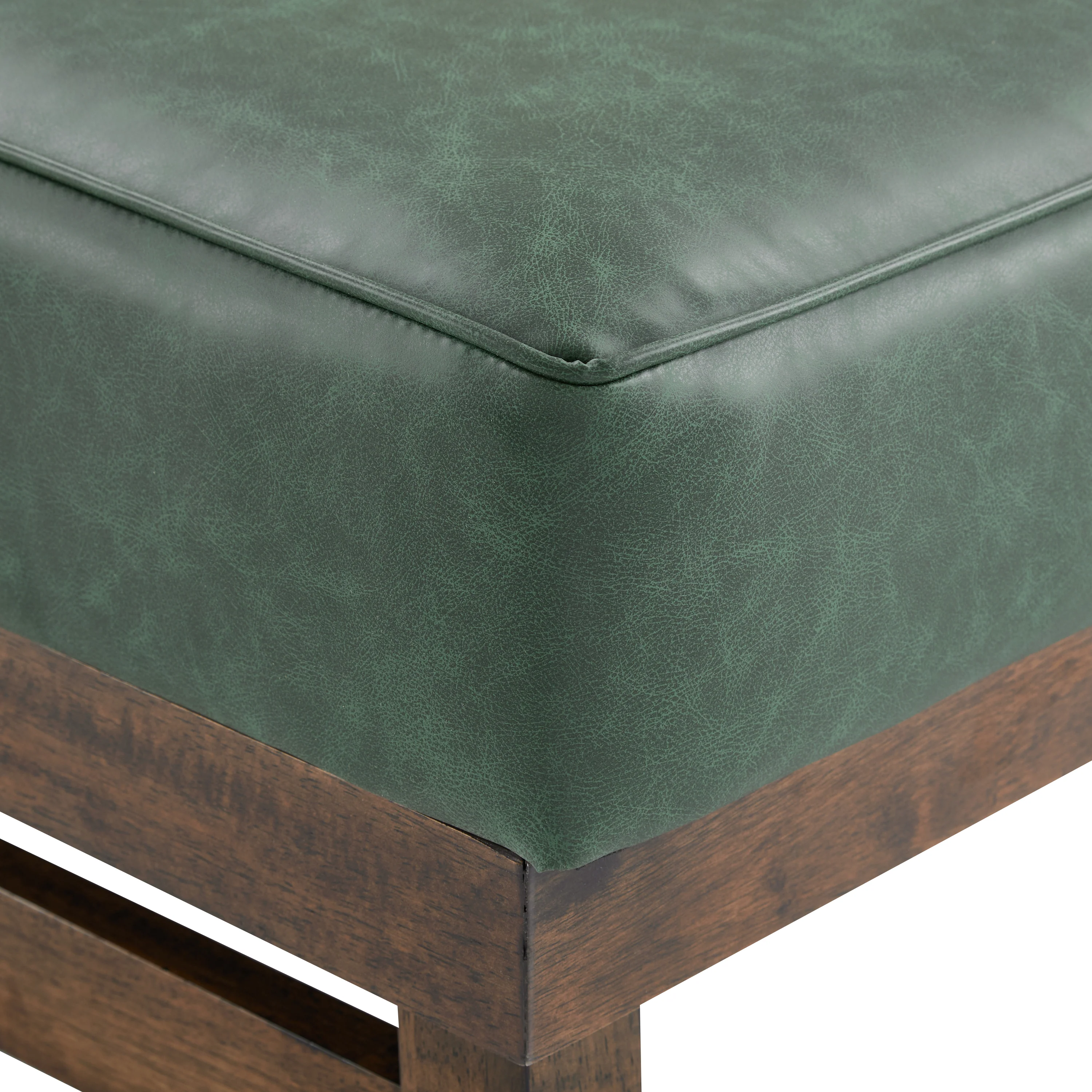 Temzyl temzyl Modern PU Cocktail Ottoman with Wood Frame - furnishings