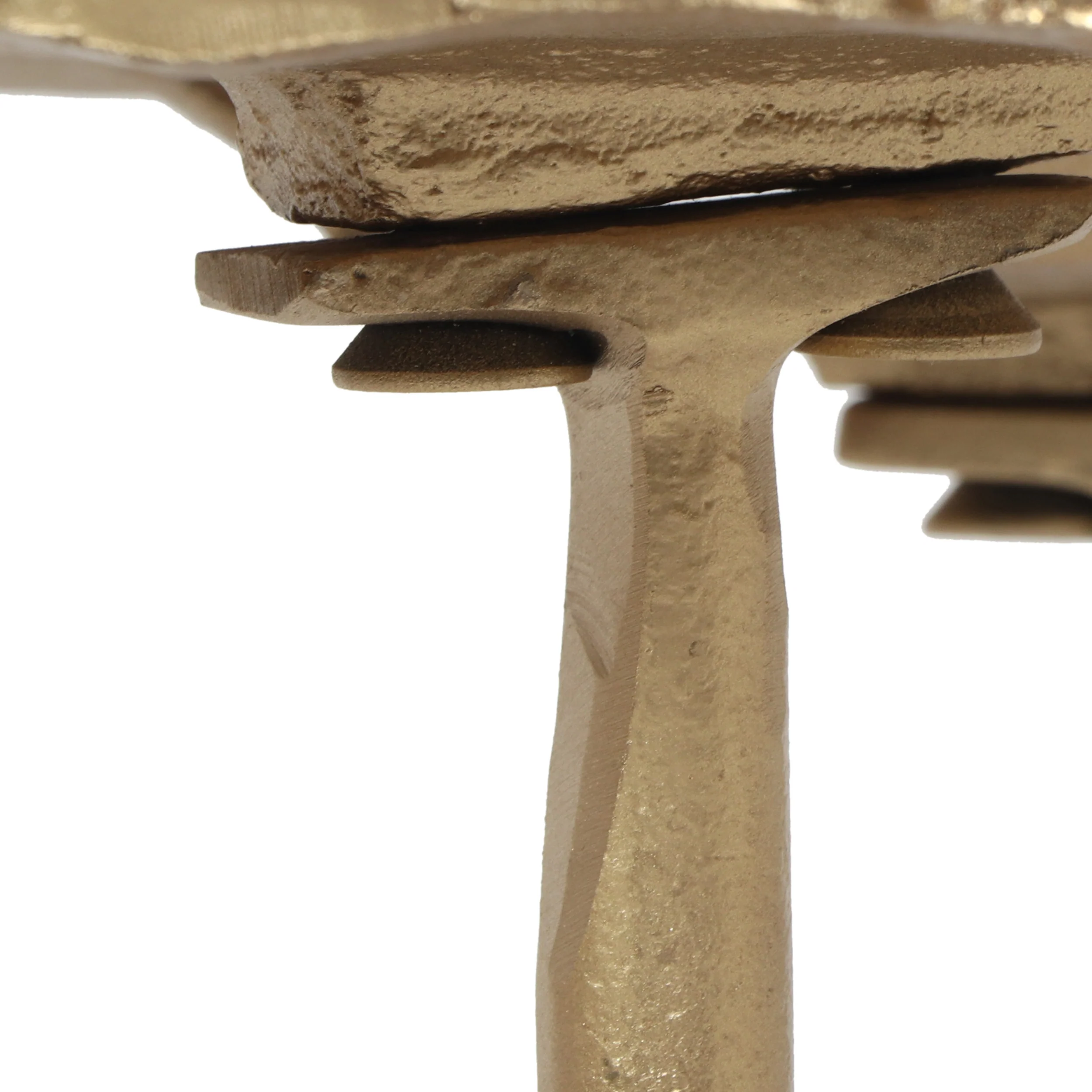 Condit Boho Glam Handcrafted Aluminum Leaf Pad Accent Table - furnishings
