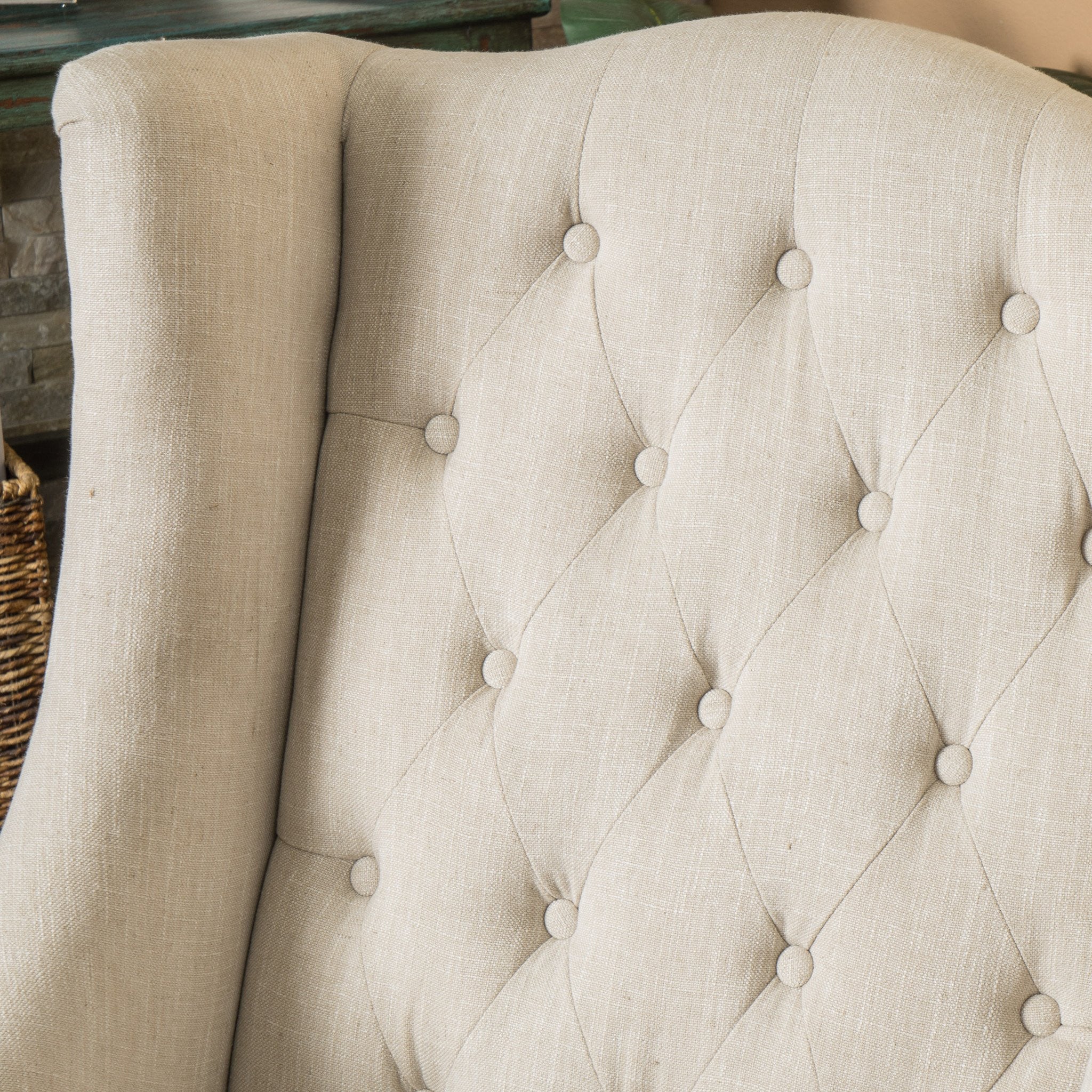 Clarice Fabric High Back Wingback  Accent Chair - furnishings