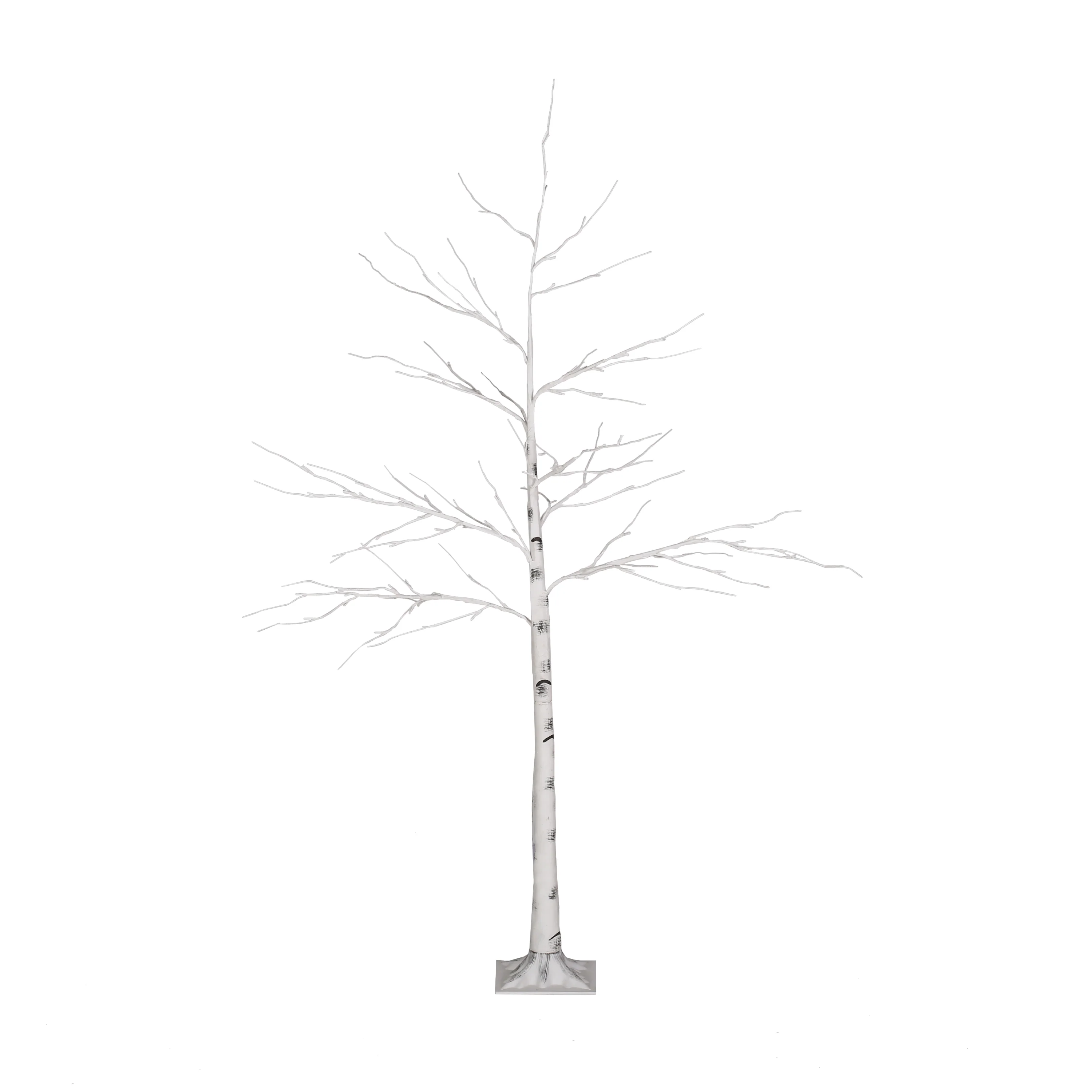 Bolton 6-Foot Pre-Lit 96 White LED Artificial Twig Birch Tree, White - furnishings