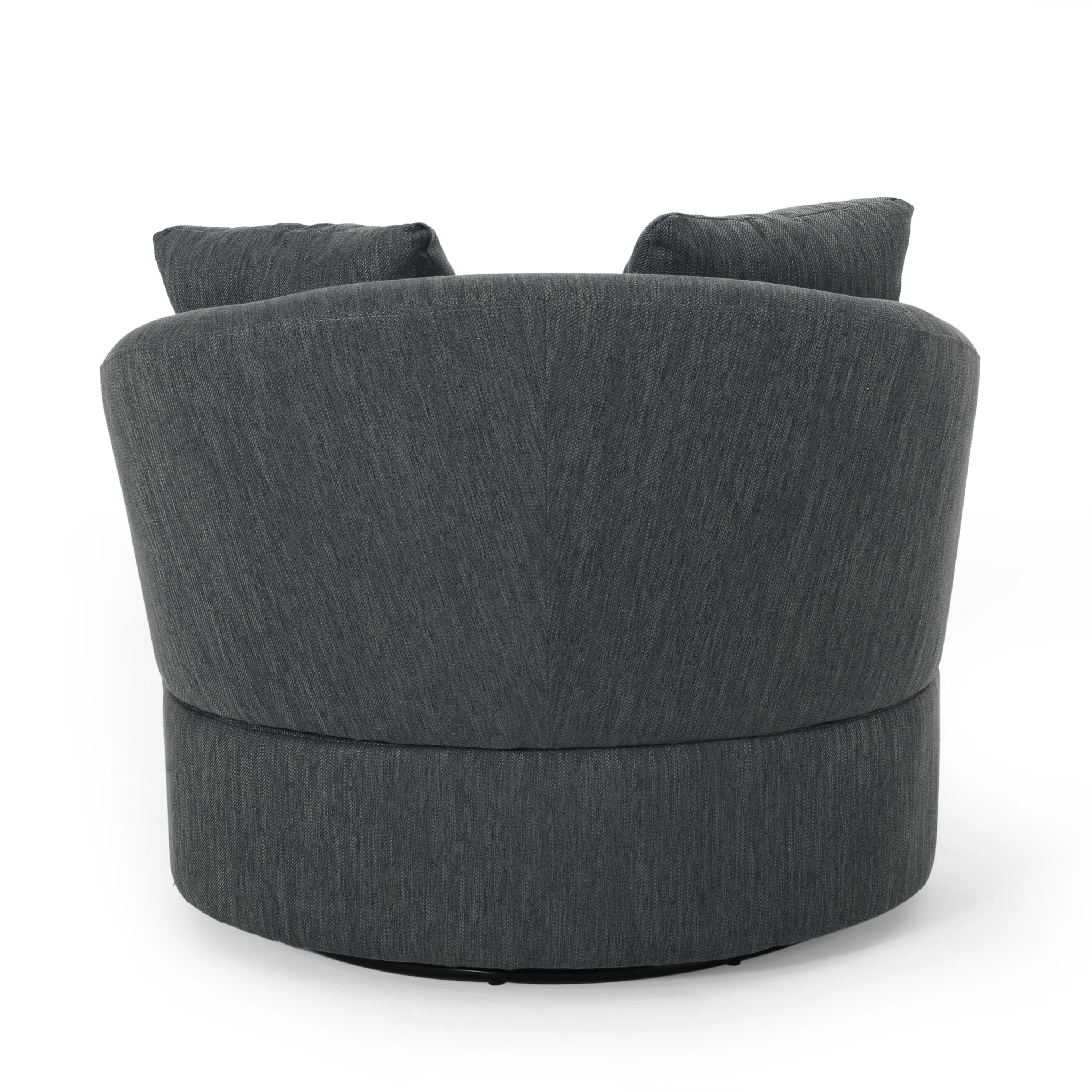 Dawson Contemporary Upholstered Swivel Club Chair - furnishings
