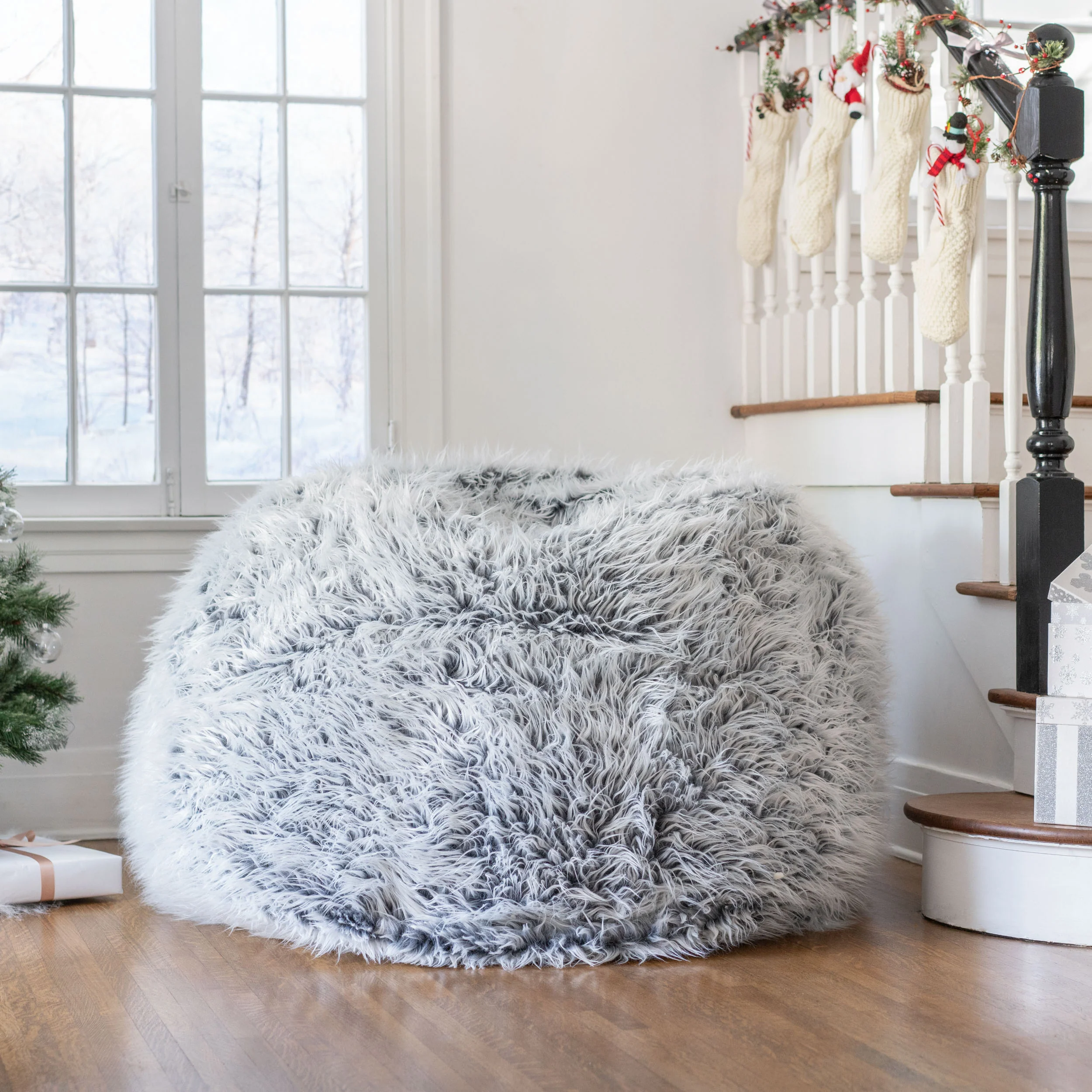 Lycus Faux Fur Bean Bag Chair - furnishings