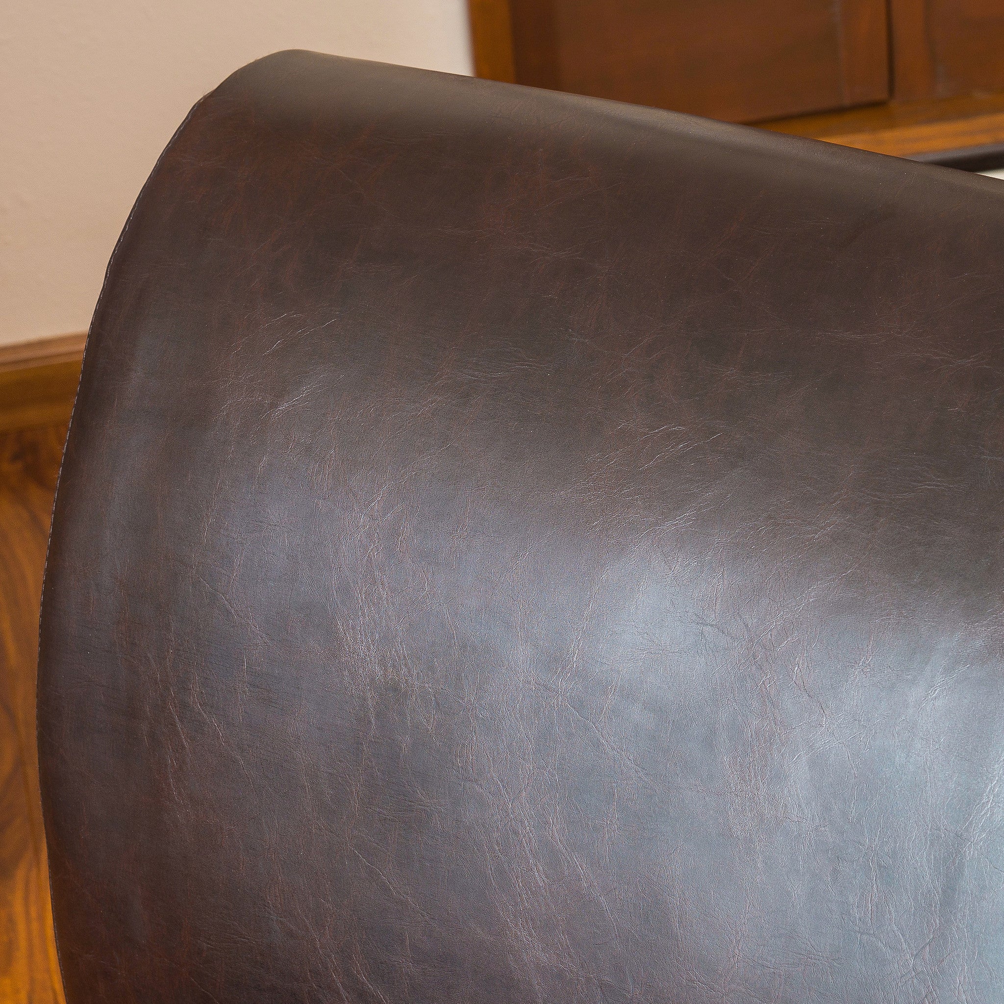 Darcy Contemporary Upholstered Loveseat, Brown and Espresso - furnishings