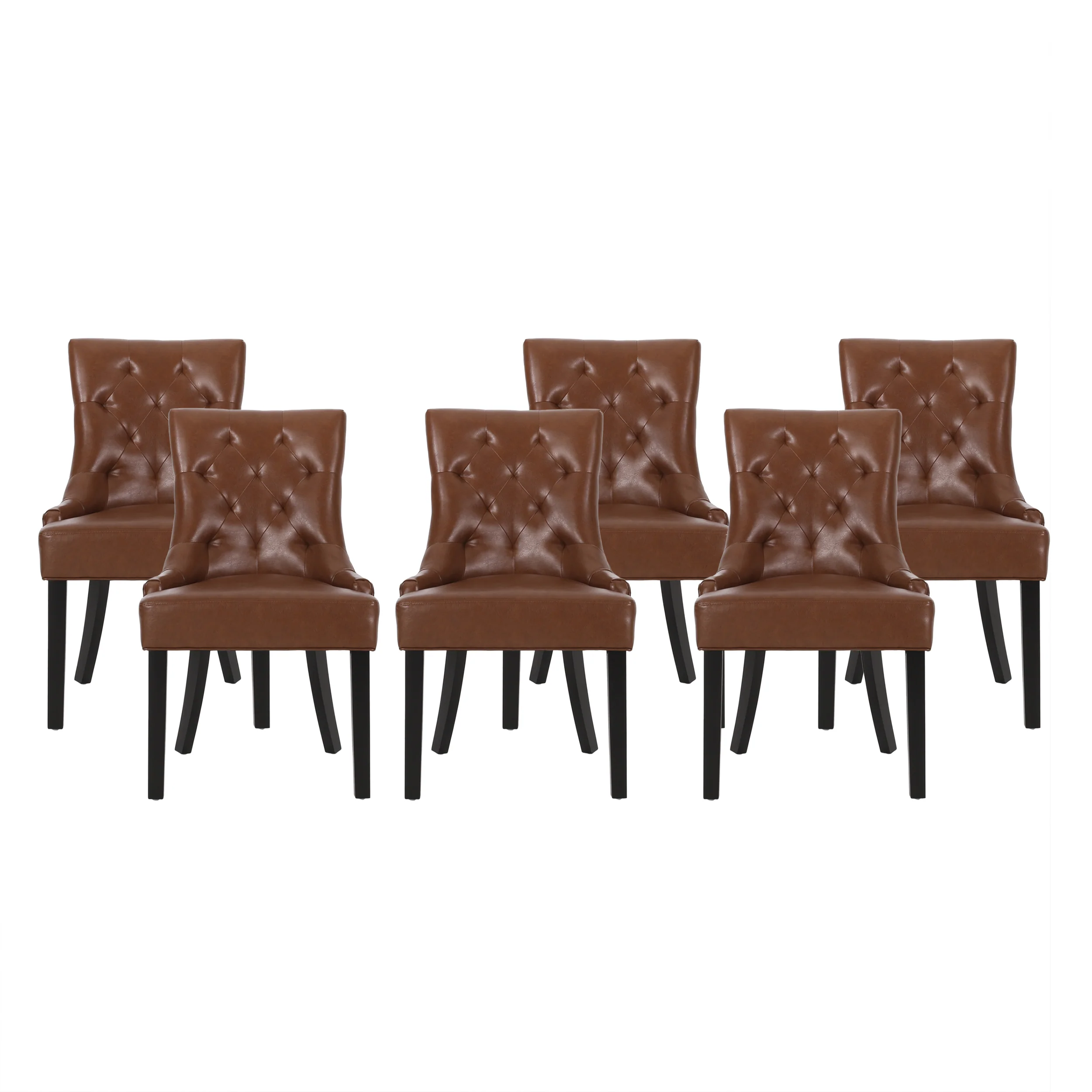 Maggie Contemporary Tufted Dining Chairs, Set of 6 - furnishings
