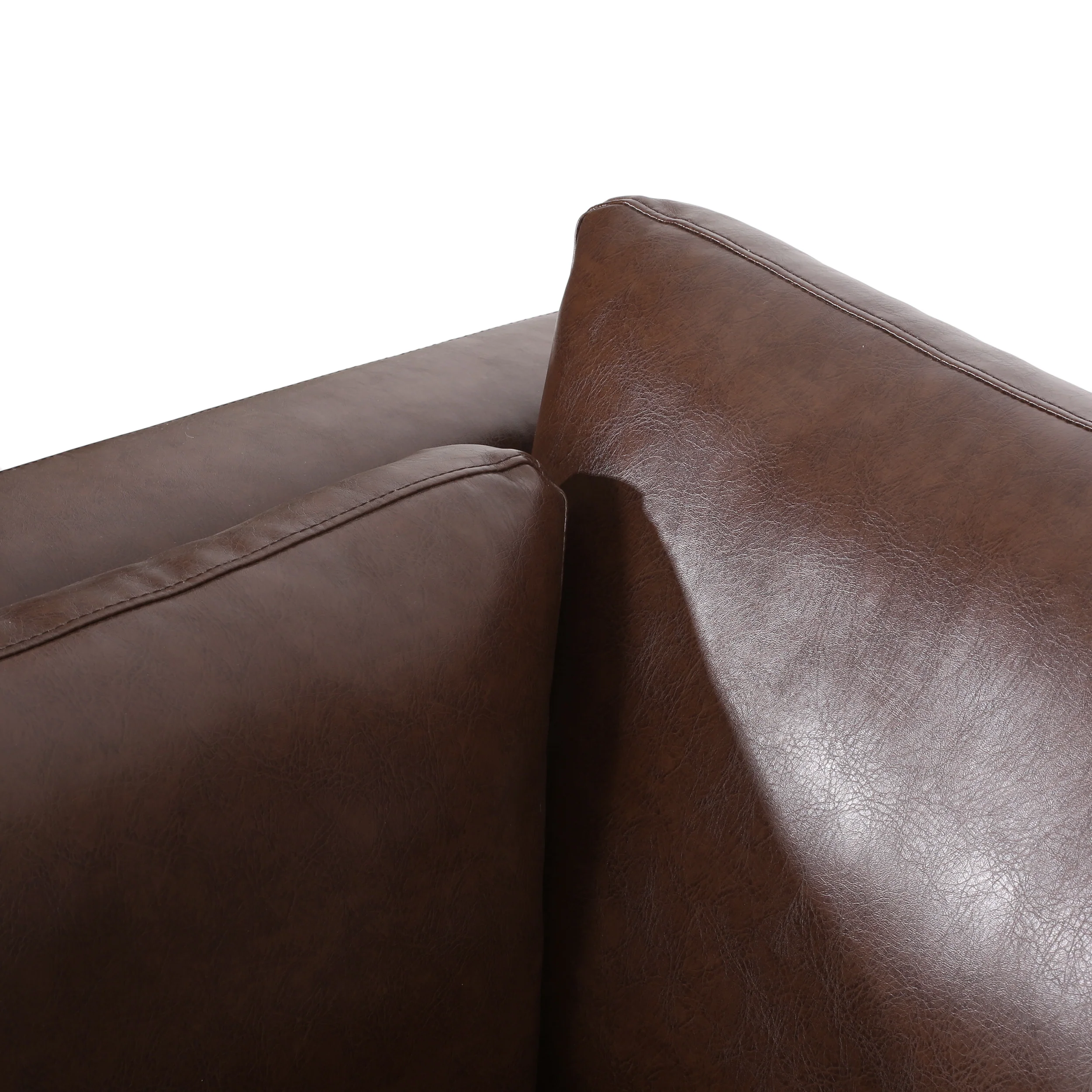 Ayers Contemporary Faux Leather Upholstered 3 Seater Sofa - furnishings