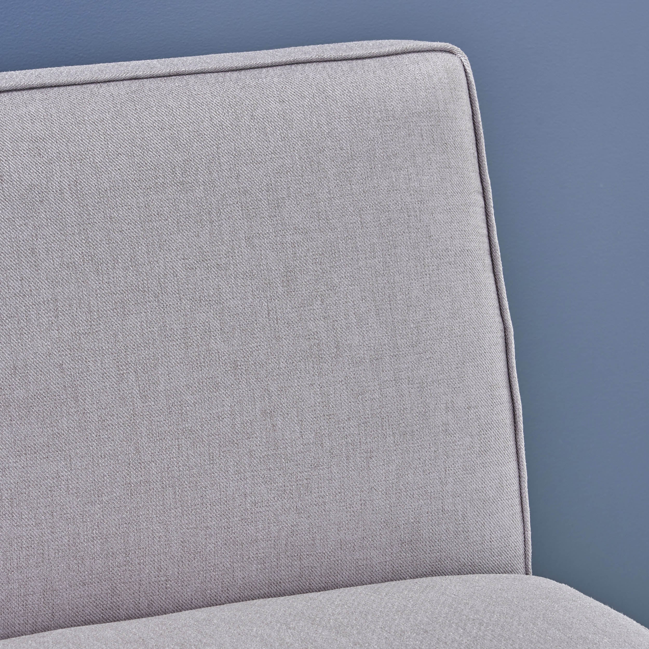 Charlotte Light Grey Fabric Settee - furnishings