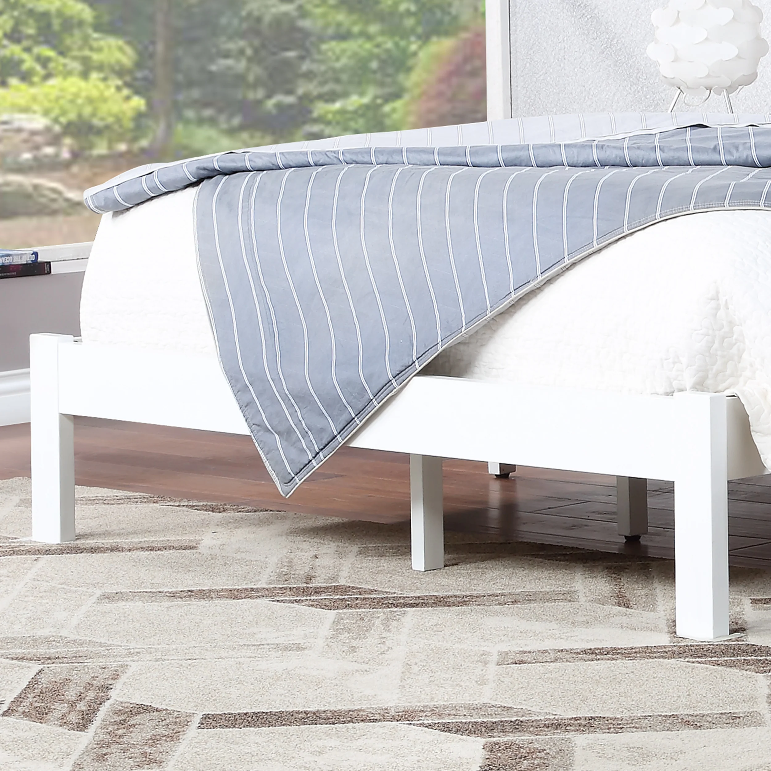 Contessa Modern Farmhouse Acacia Wood Queen Bed Platform - furnishings