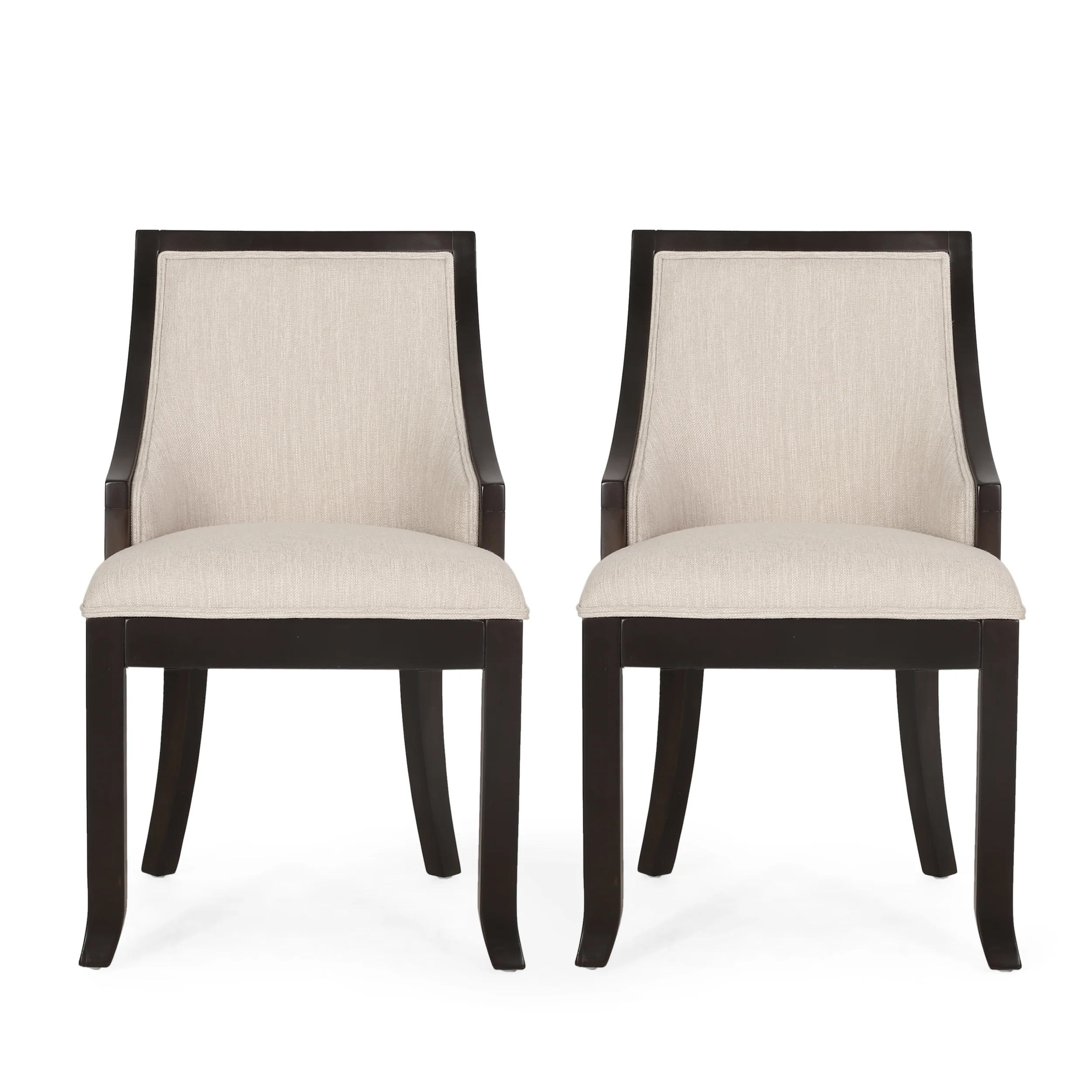 Monita Contemporary Upholstered Birch Wood Dining Chairs, Set of 2 - furnishings