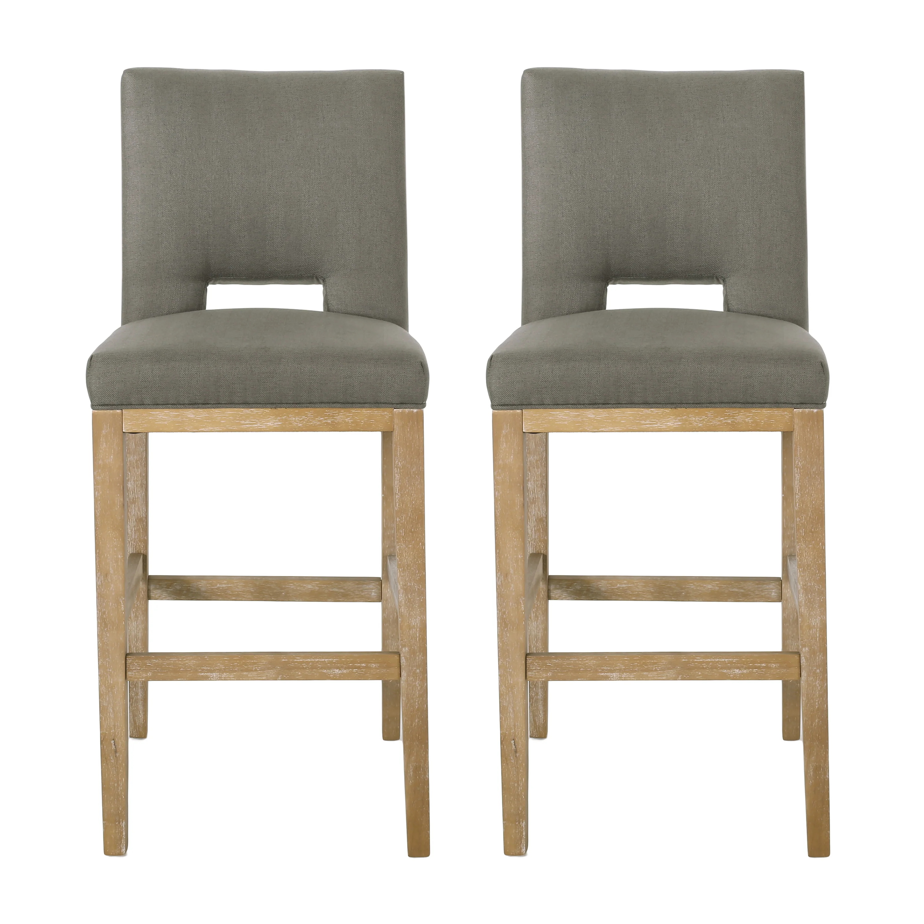 Kiara Contemporary Fabric Upholstered 31 Inch Barstools (Set of 2) - furnishings