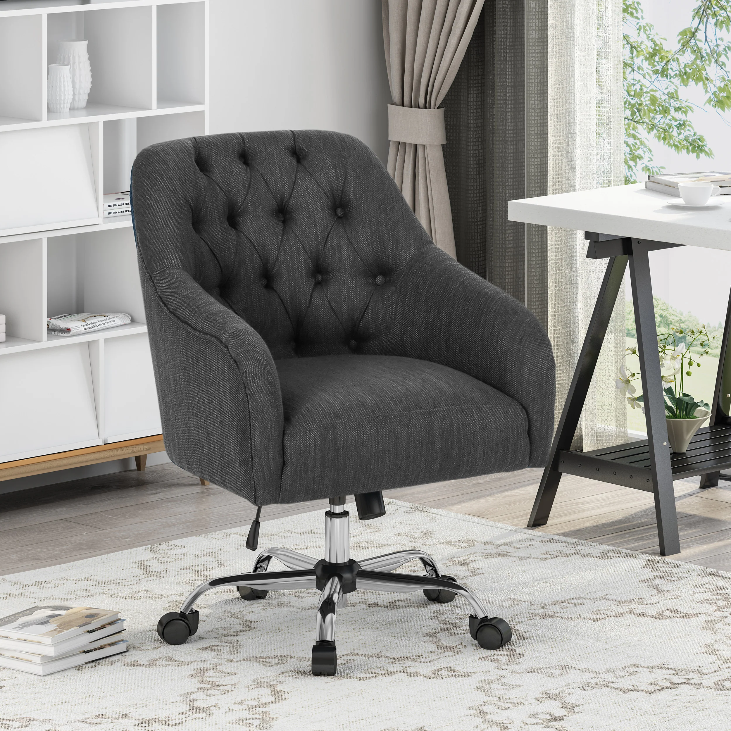 Uriel Tufted Home Office Chair with Swivel Base - furnishings