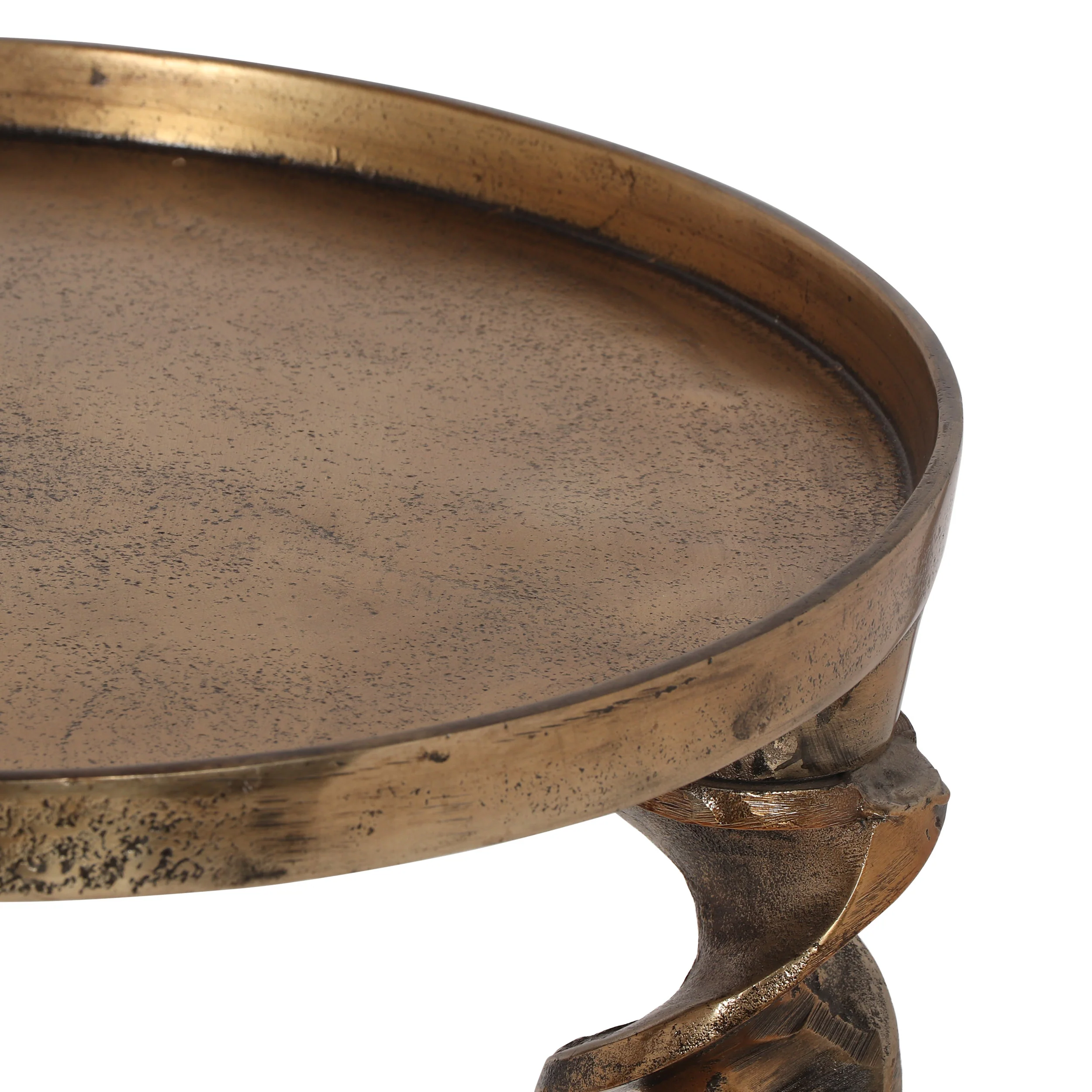 Upatoi Handcrafted Boho Industrial Aluminum Side Table - furnishings
