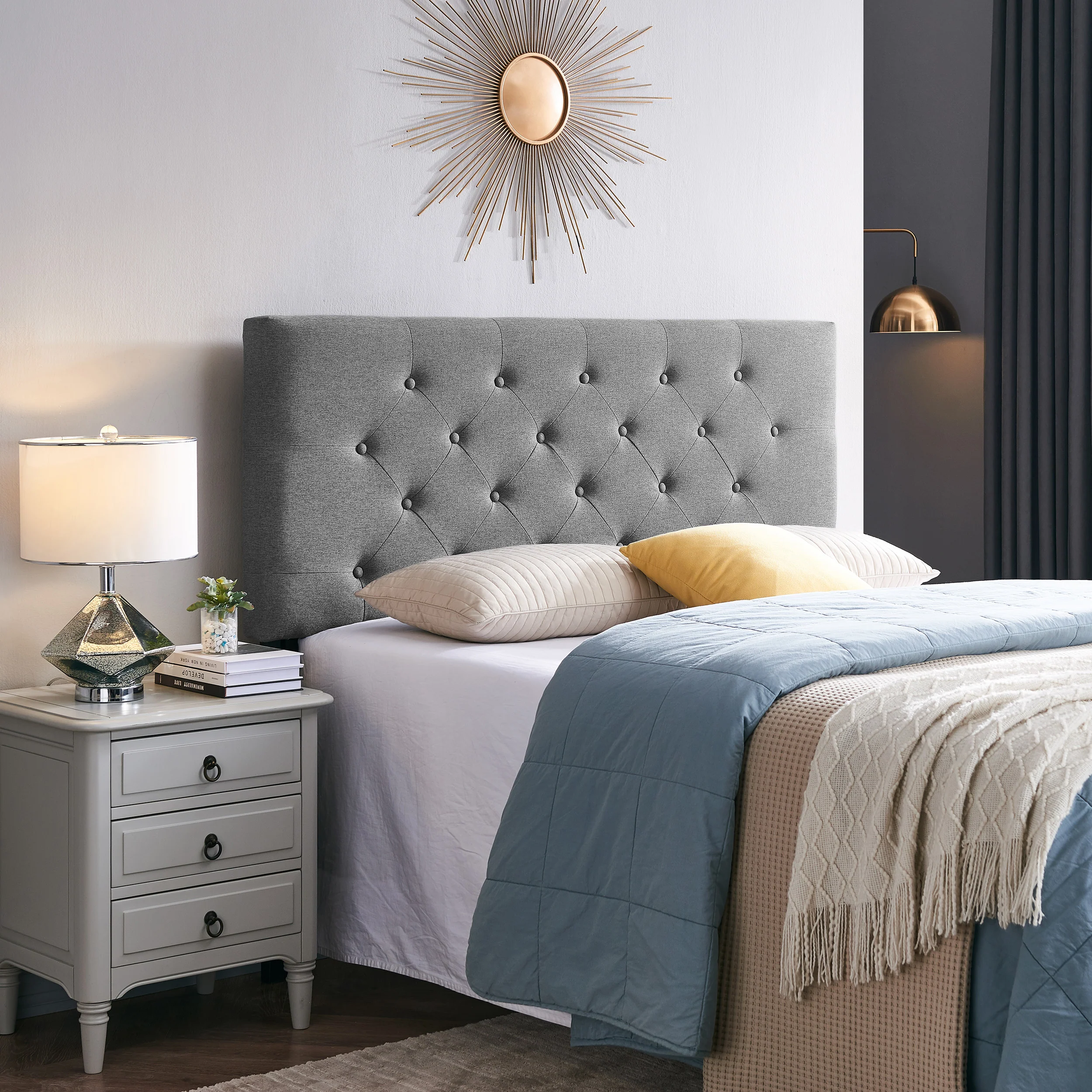Dawn Contemporary Upholstered Queen/Full Headboard - furnishings