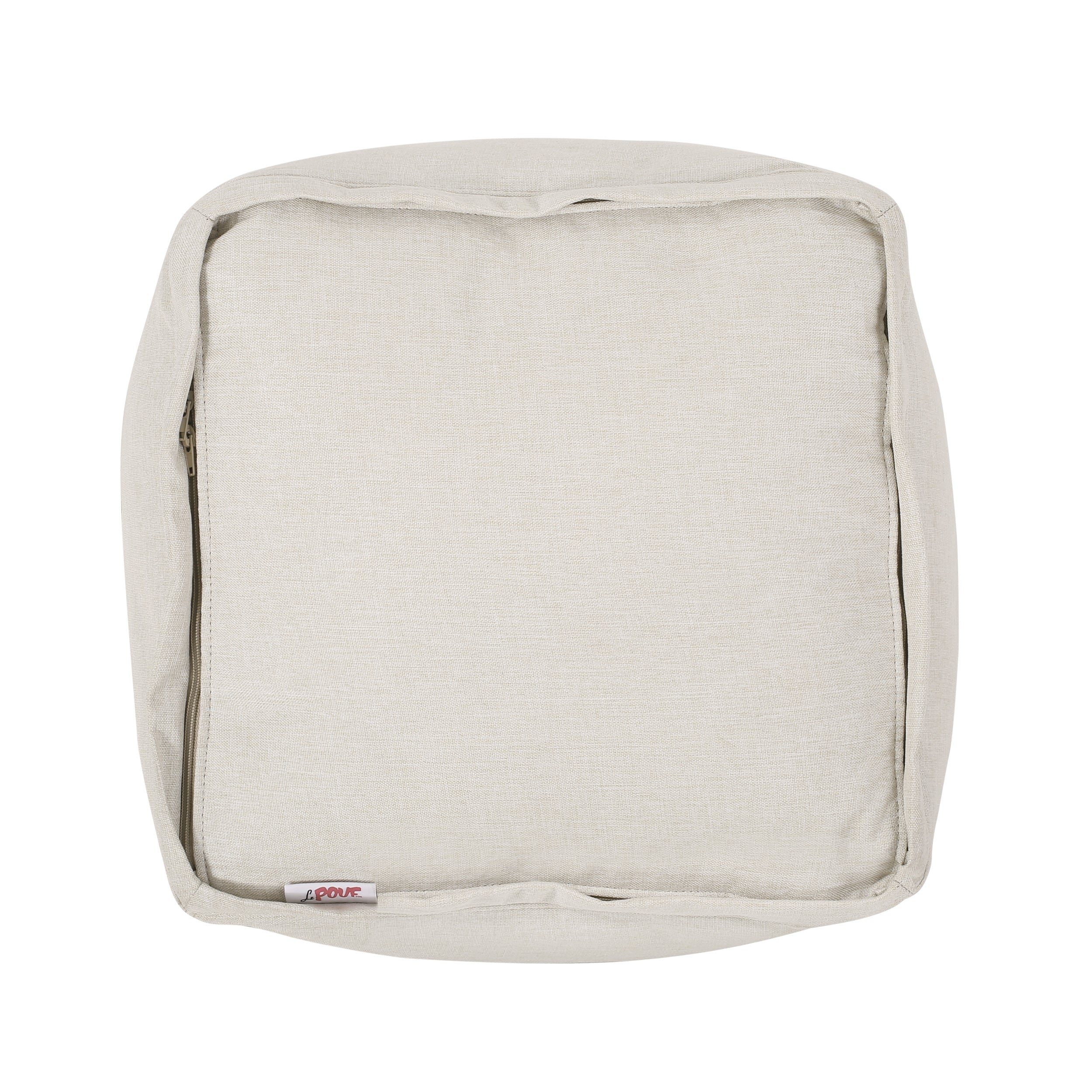 Punjab Tattnall Contemporary Two Tone Fabric Cube Pouf - furnishings