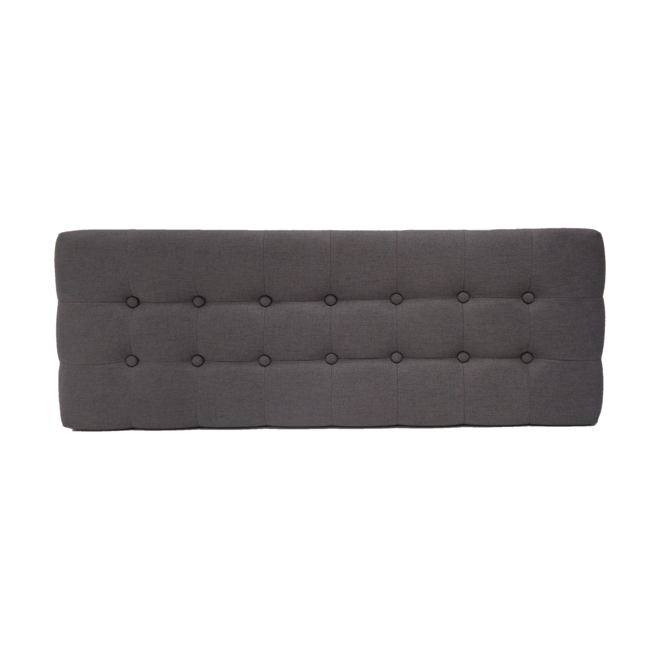 Flora Mid-Century Button Tufted Fabric Ottoman Bench with Tapered Legs - furnishings