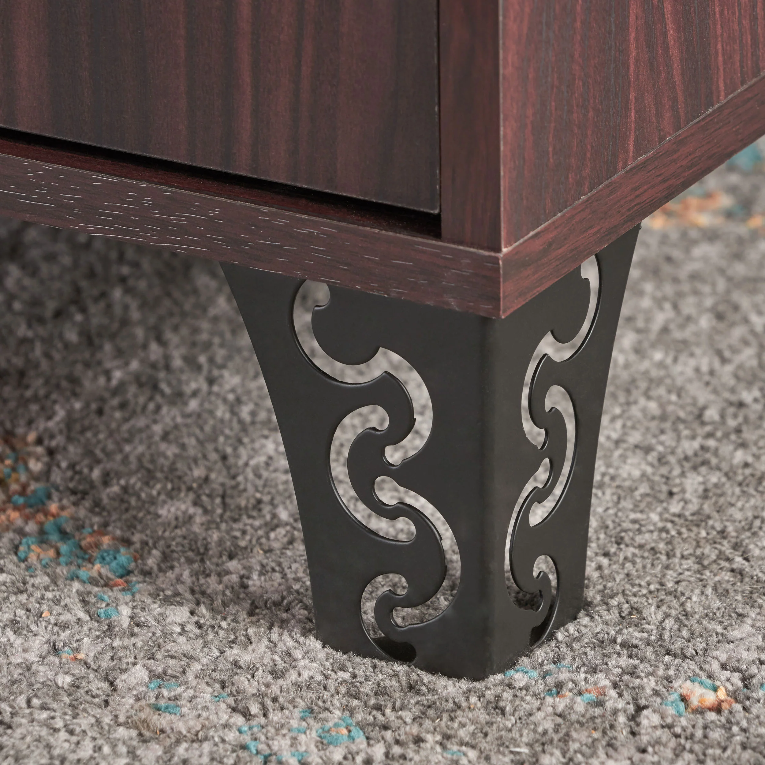 Justina Mid Century Modern Shelf Cabinet - furnishings