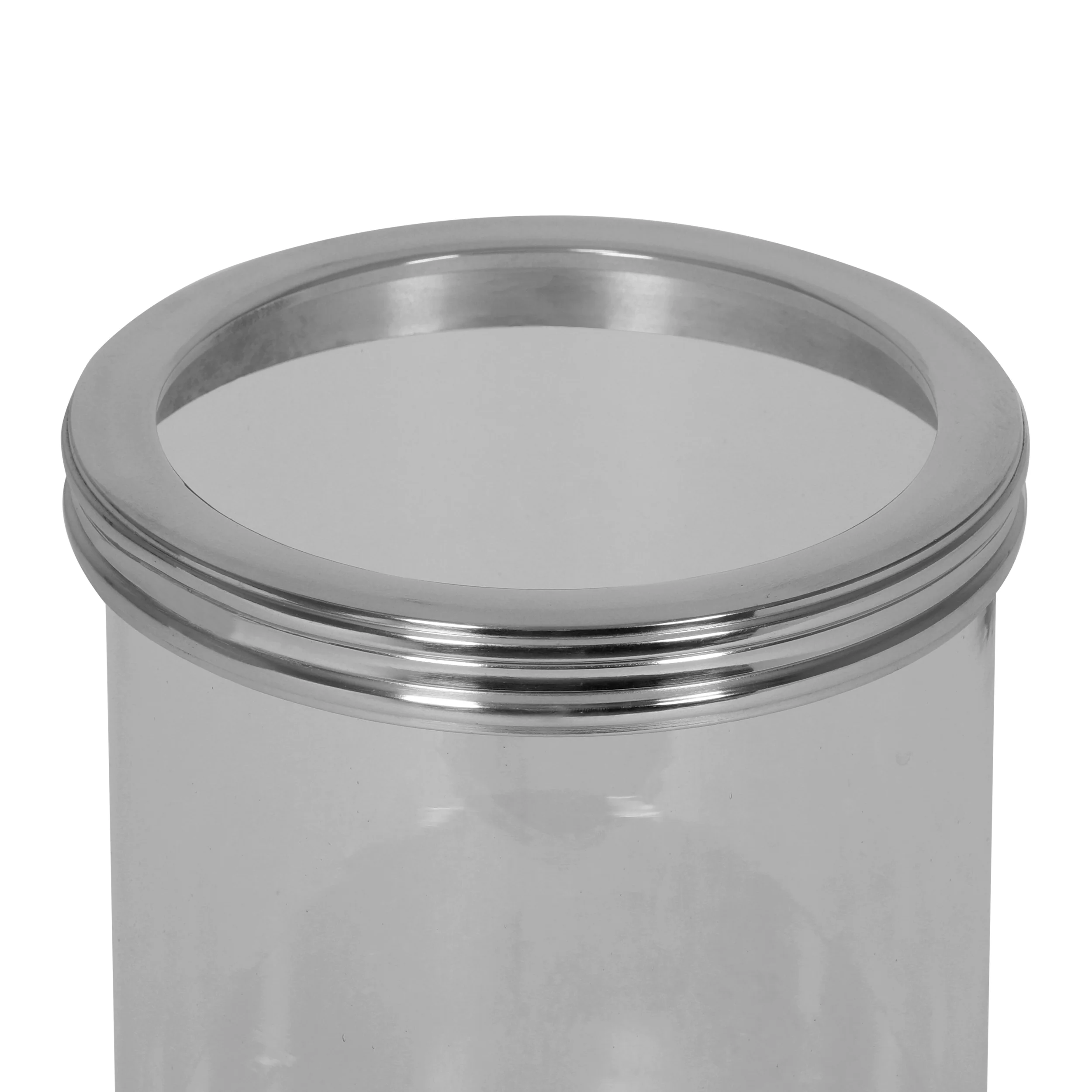 Crecent Handmade Aluminum Hurricane Candle Holder, Silver - furnishings