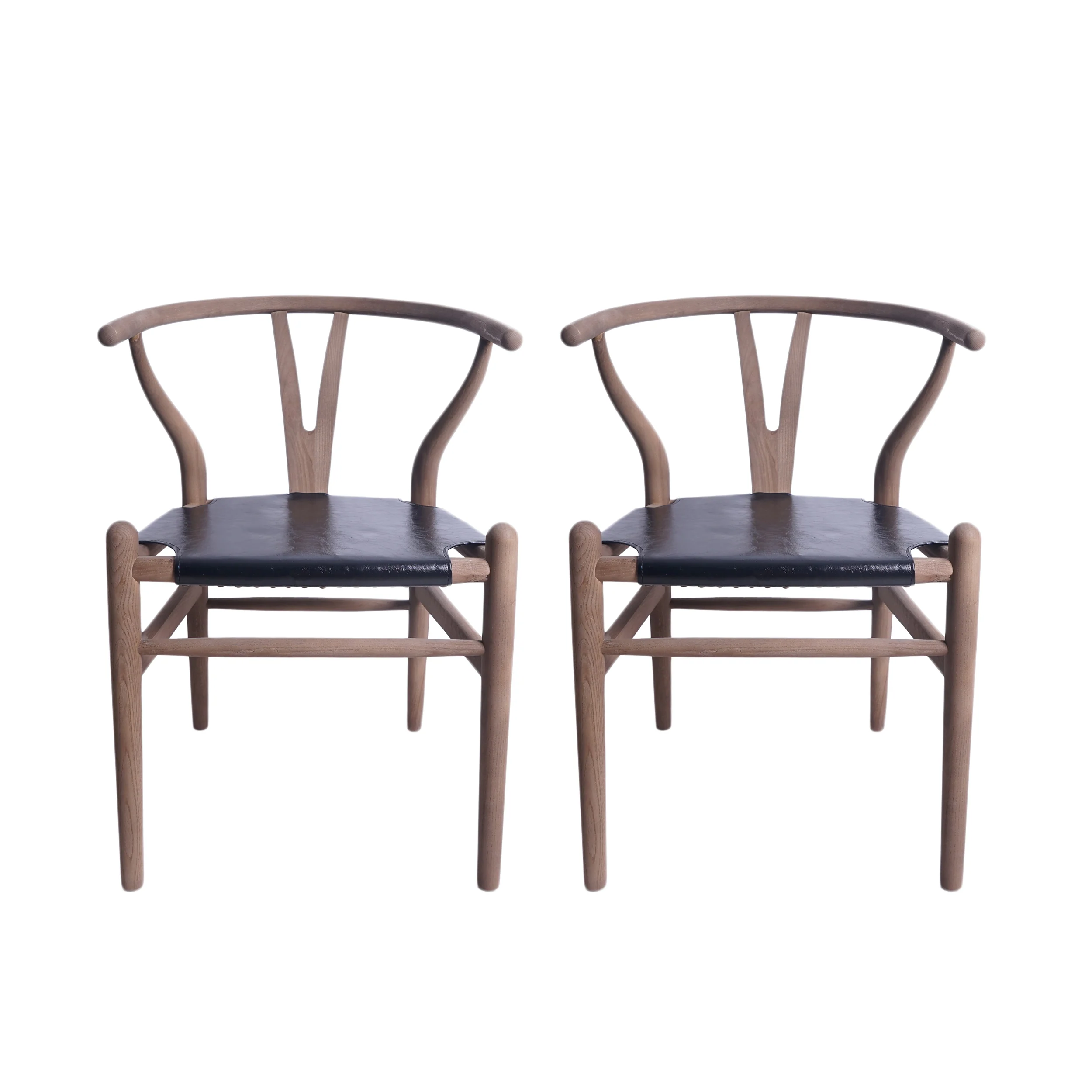 Quince Mid Century Boho Ash Wood Dining Chairs, Set of 2 - furnishings