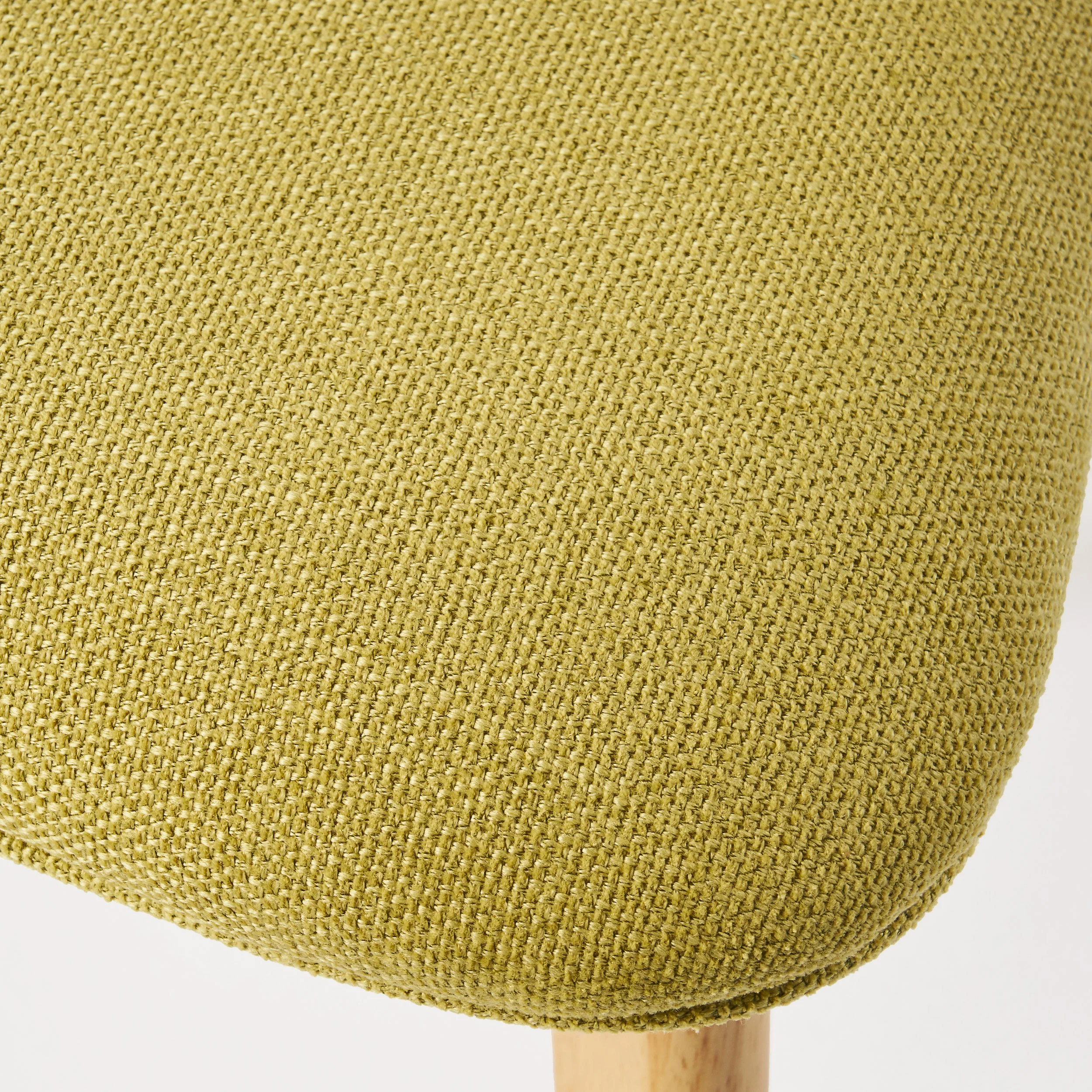 Turat Mid Century Fabric Dining Chairs with Natural Oak Finish(Set of 2) - furnishings