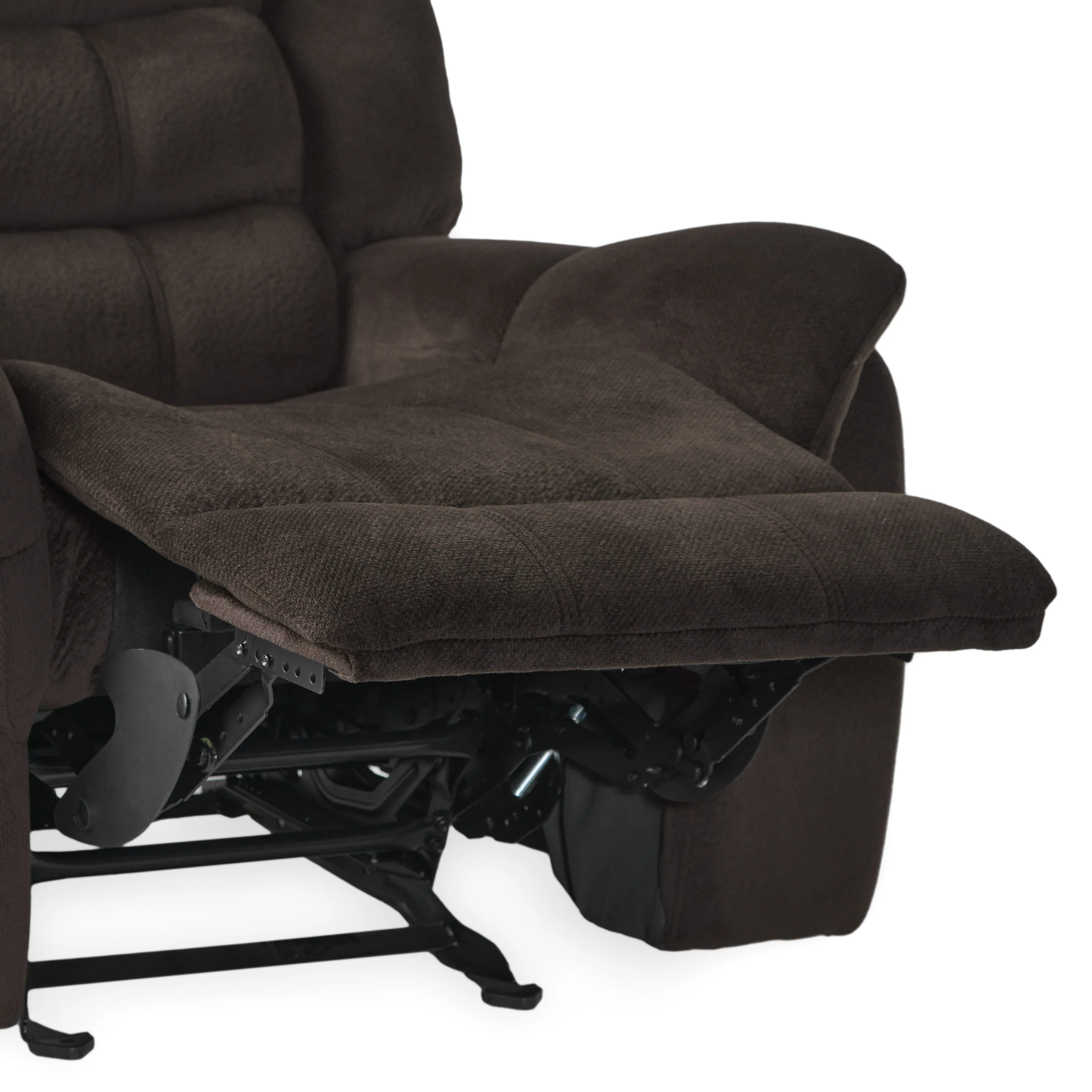 Hidal Brown Fabric Glider Recliner Club Chair - furnishings