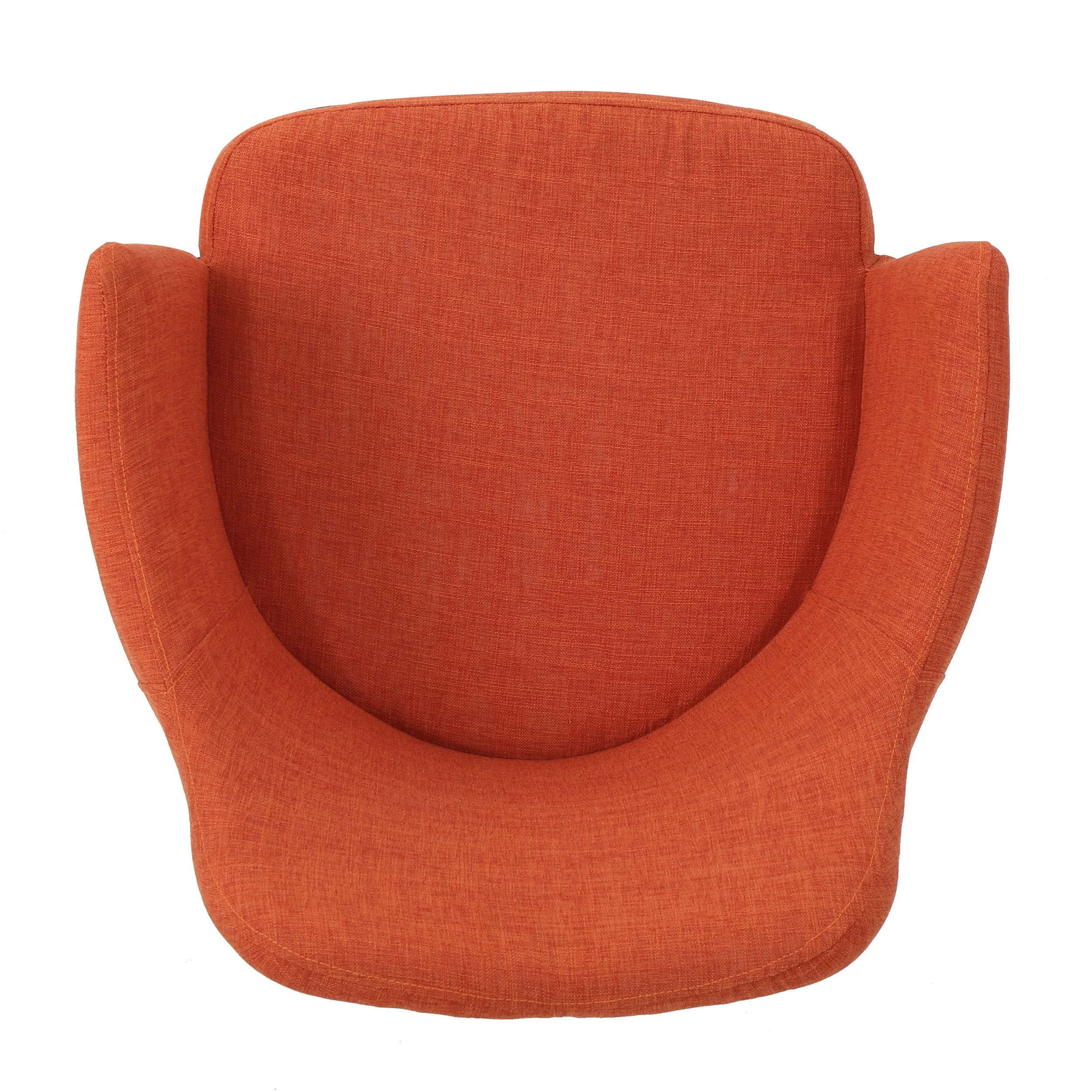Serra Mid Century Fabric Dining Chair with Wood Finished Metal Legs (Set of 2) - furnishings