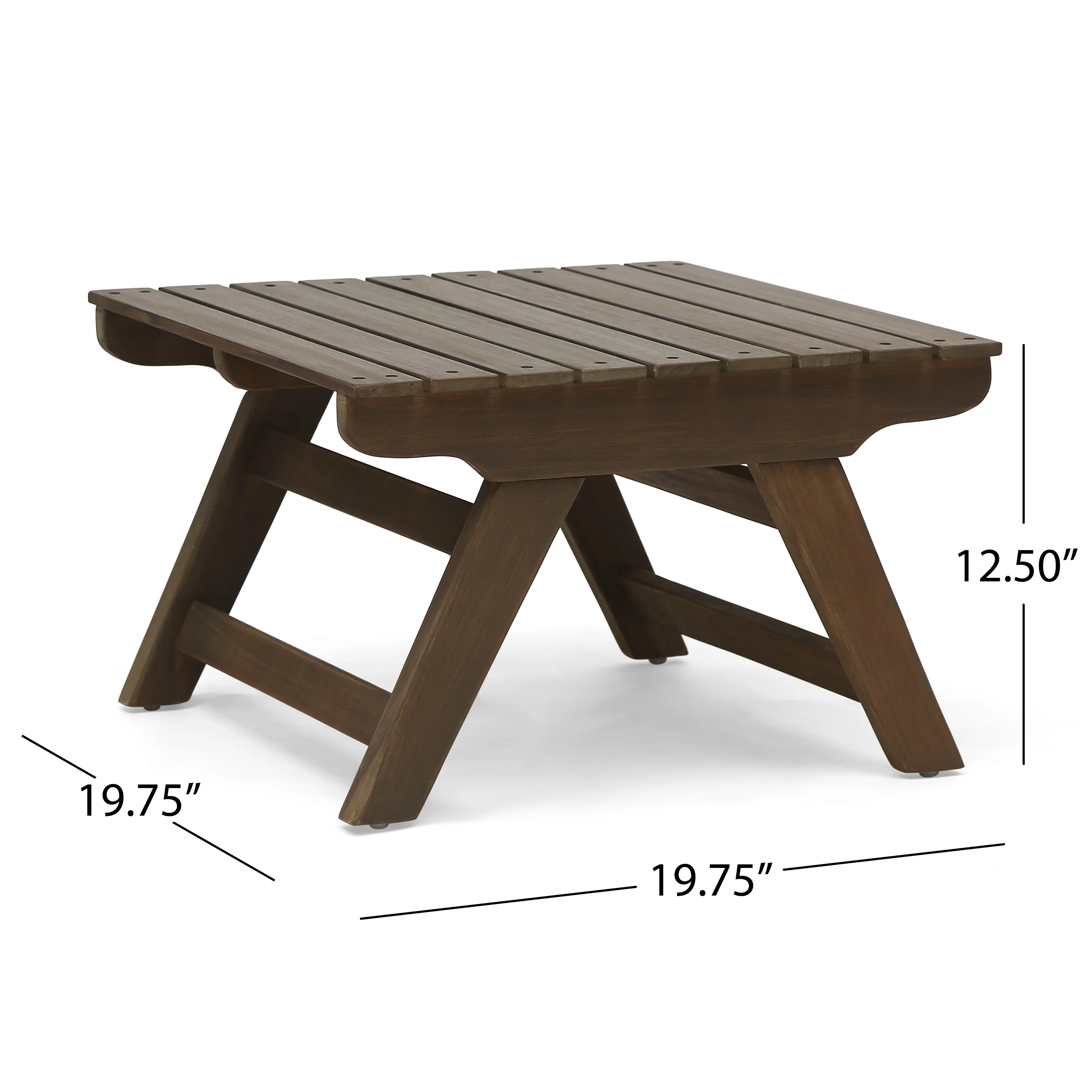Martha Outdoor Acacia Wood 4 Seater Chat Set with Side Table and Coffee Table - furnishings