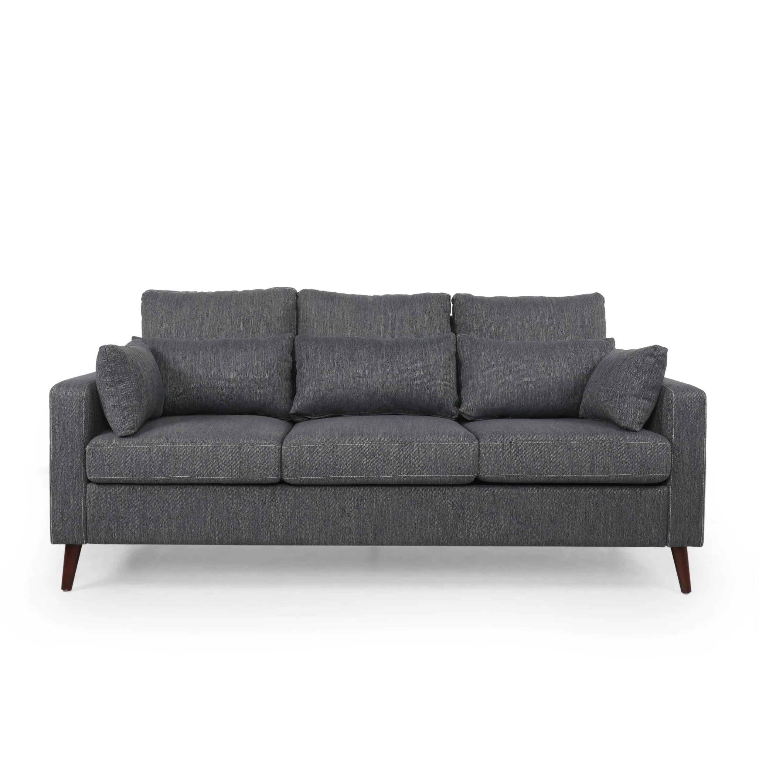 Elleah Contemporary 3 Seater Fabric Sofa - furnishings