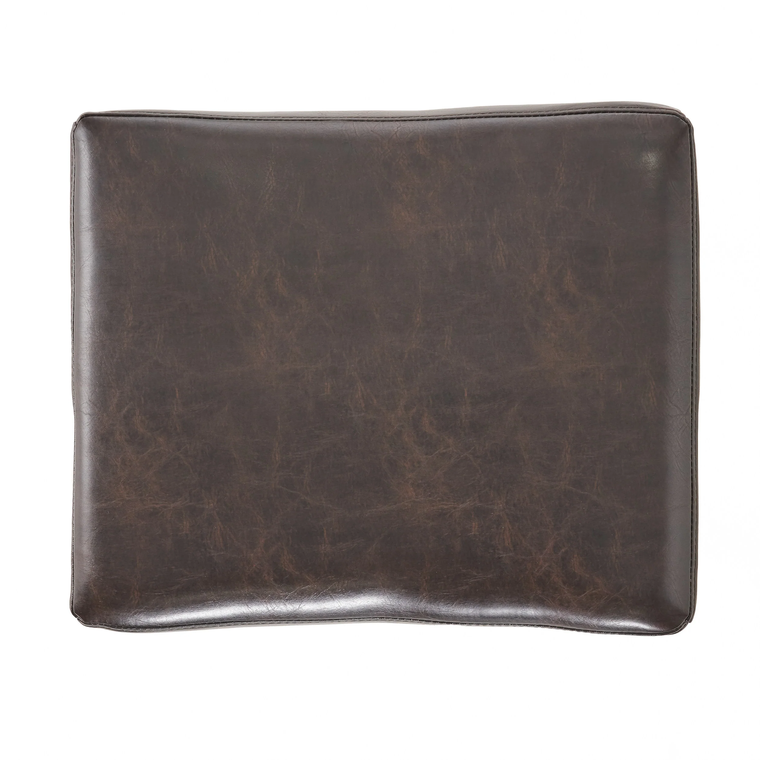 Adler 30-Inch Brown Leather Backless Bar Stool (Set of 2) - furnishings