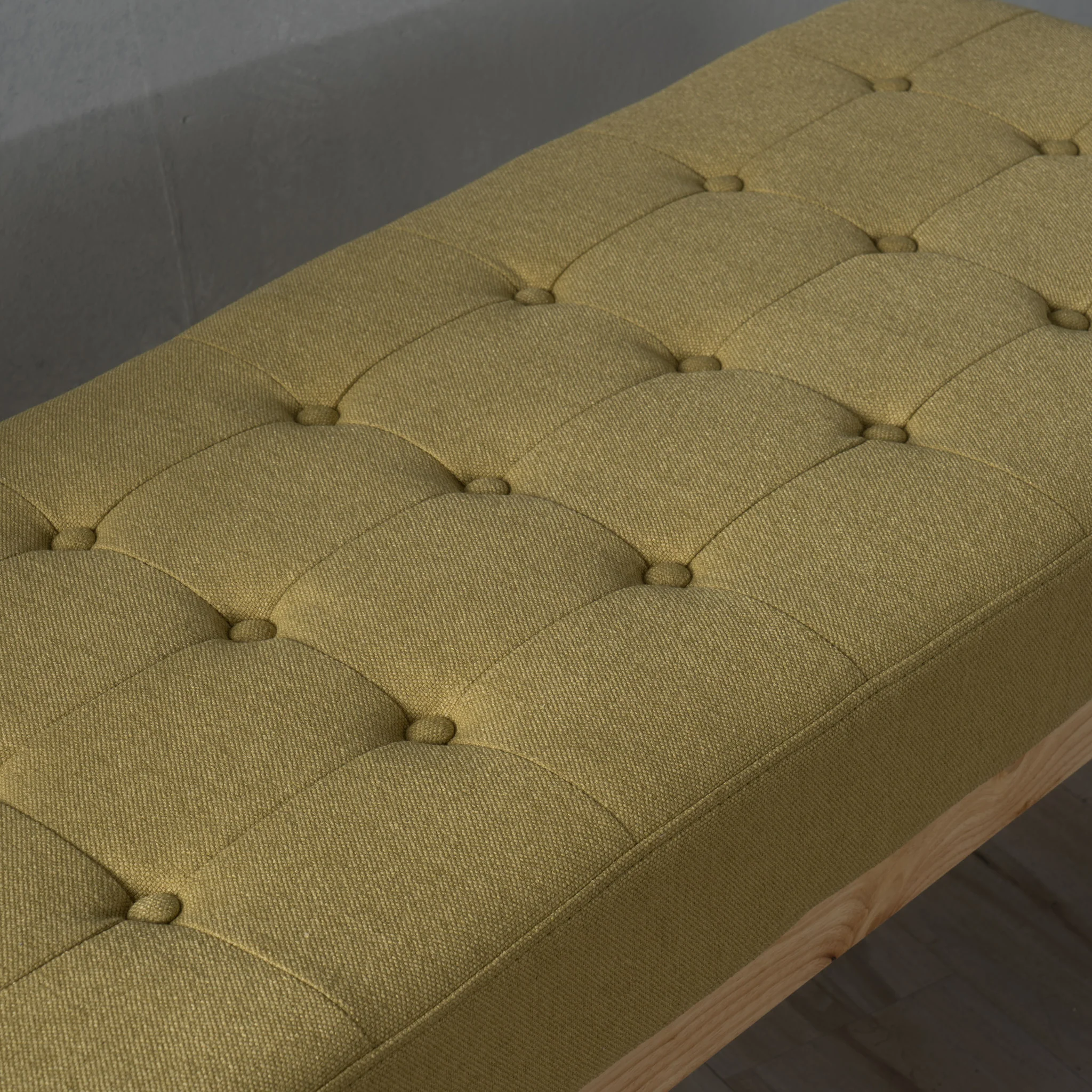 Anglo Modern Mid-Century Fabric Bench - furnishings