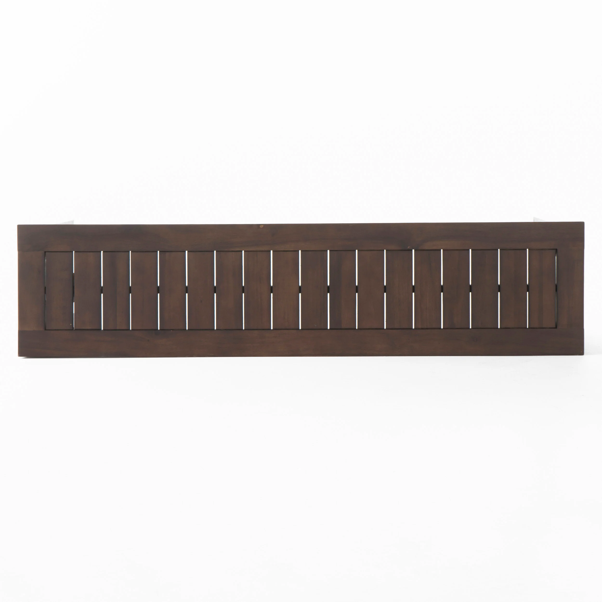Marin Rustic Outdoor Slat Dark Brown Acacia Wood Picnic Set - furnishings