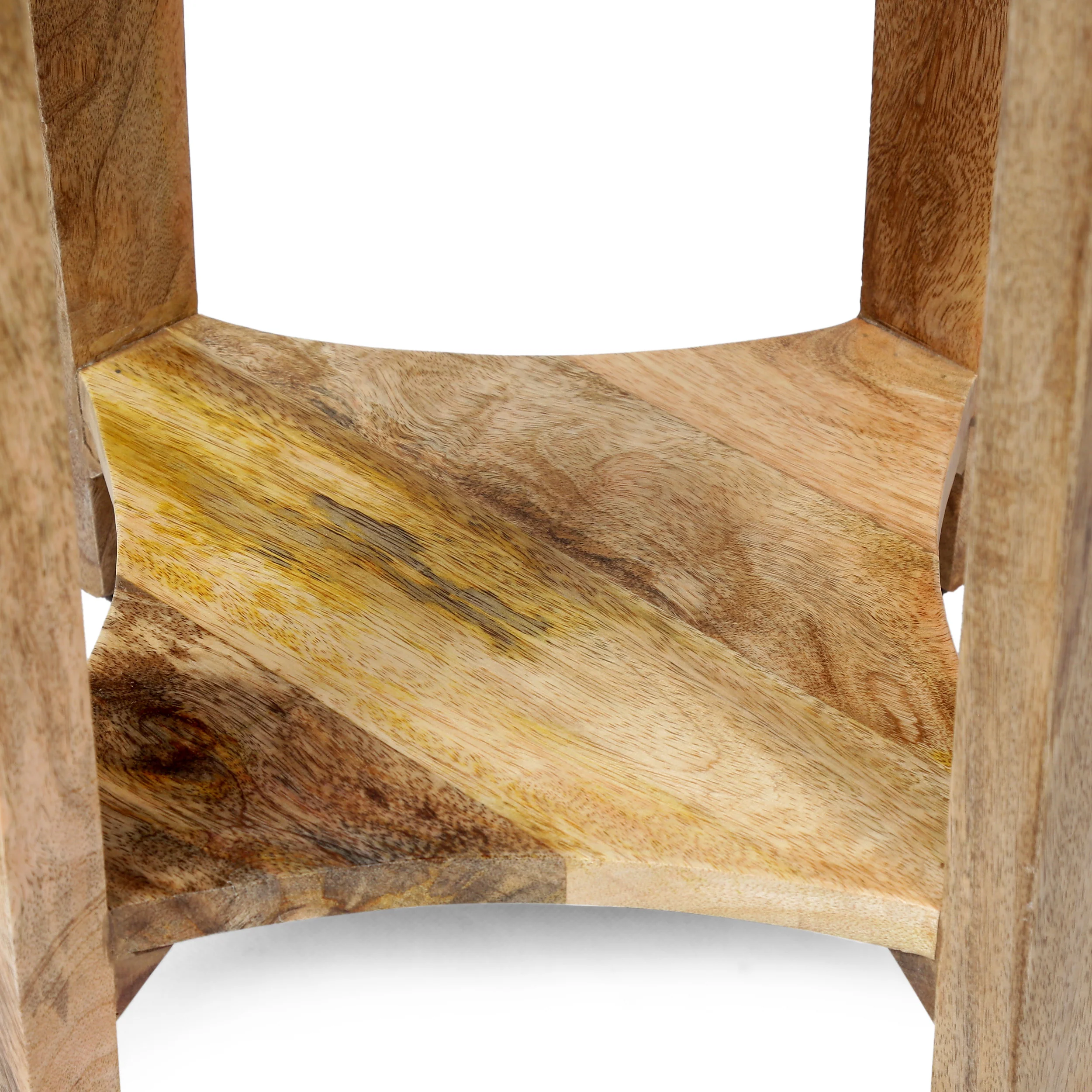 Bruce Handcrafted Boho Mango Wood Side Table - furnishings