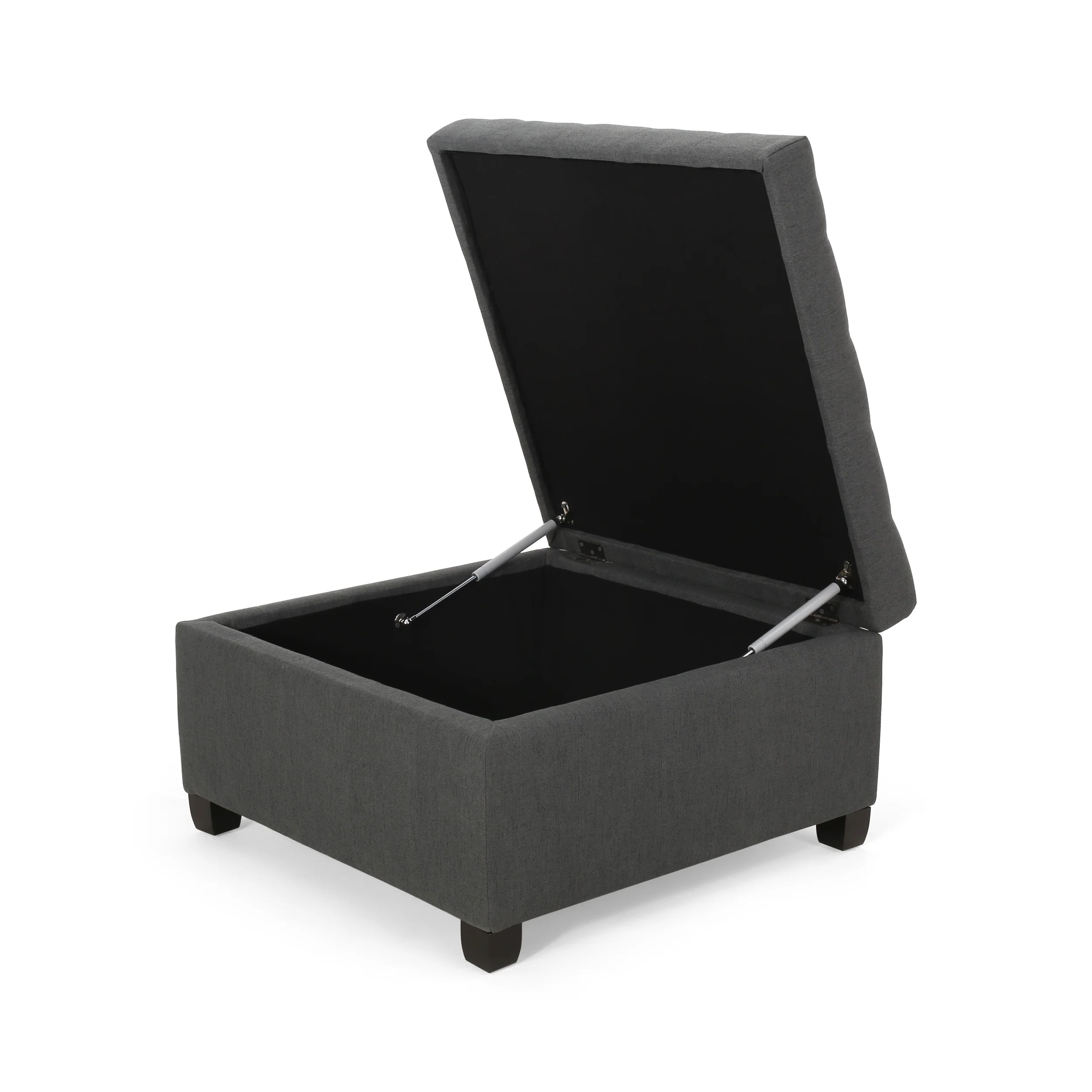 Piogor Contemporary Tufted Fabric Storage Ottoman - furnishings