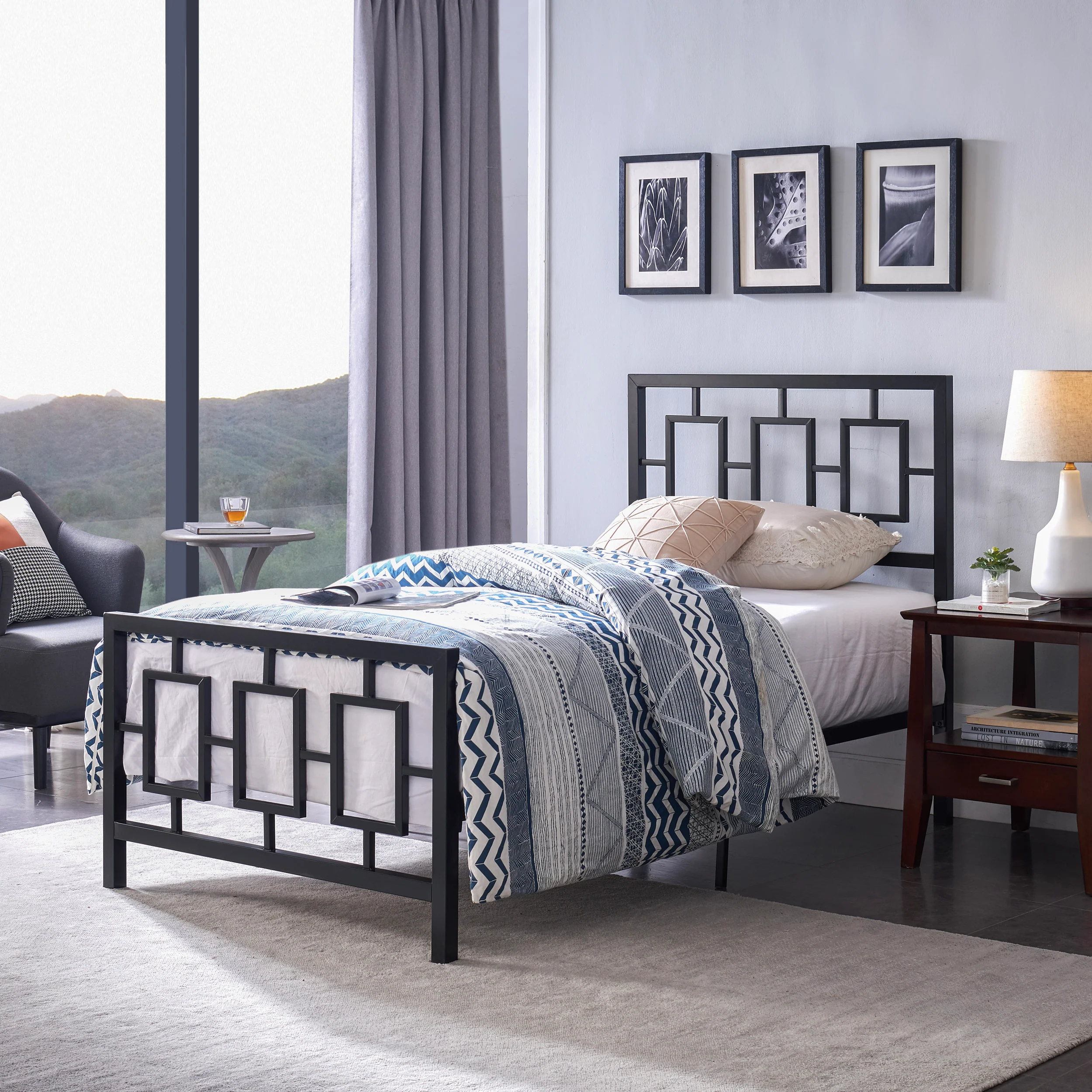 Dawn Modern Iron Twin Bed Frame - furnishings