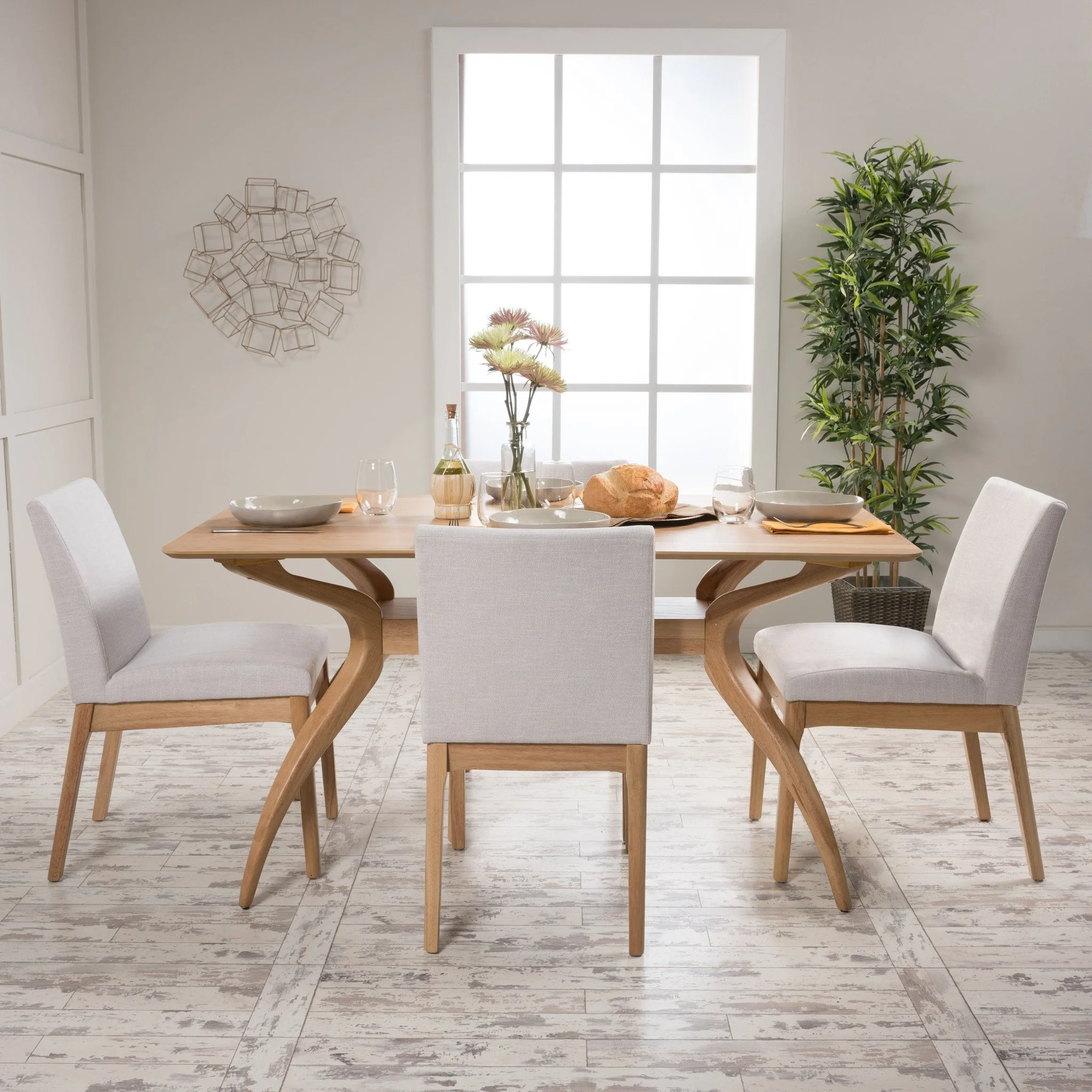 Katherine Mid-Century Modern 5 Piece Dining Set - furnishings
