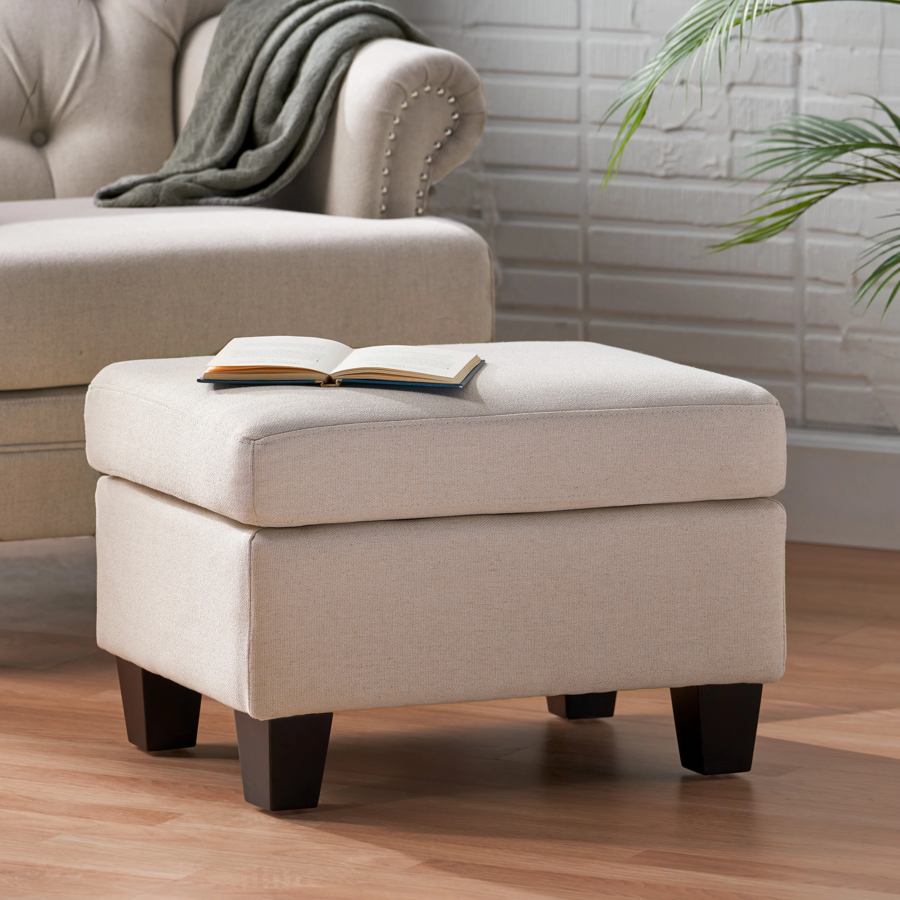 Christabel Fabric Ottoman Footstool - furnishings