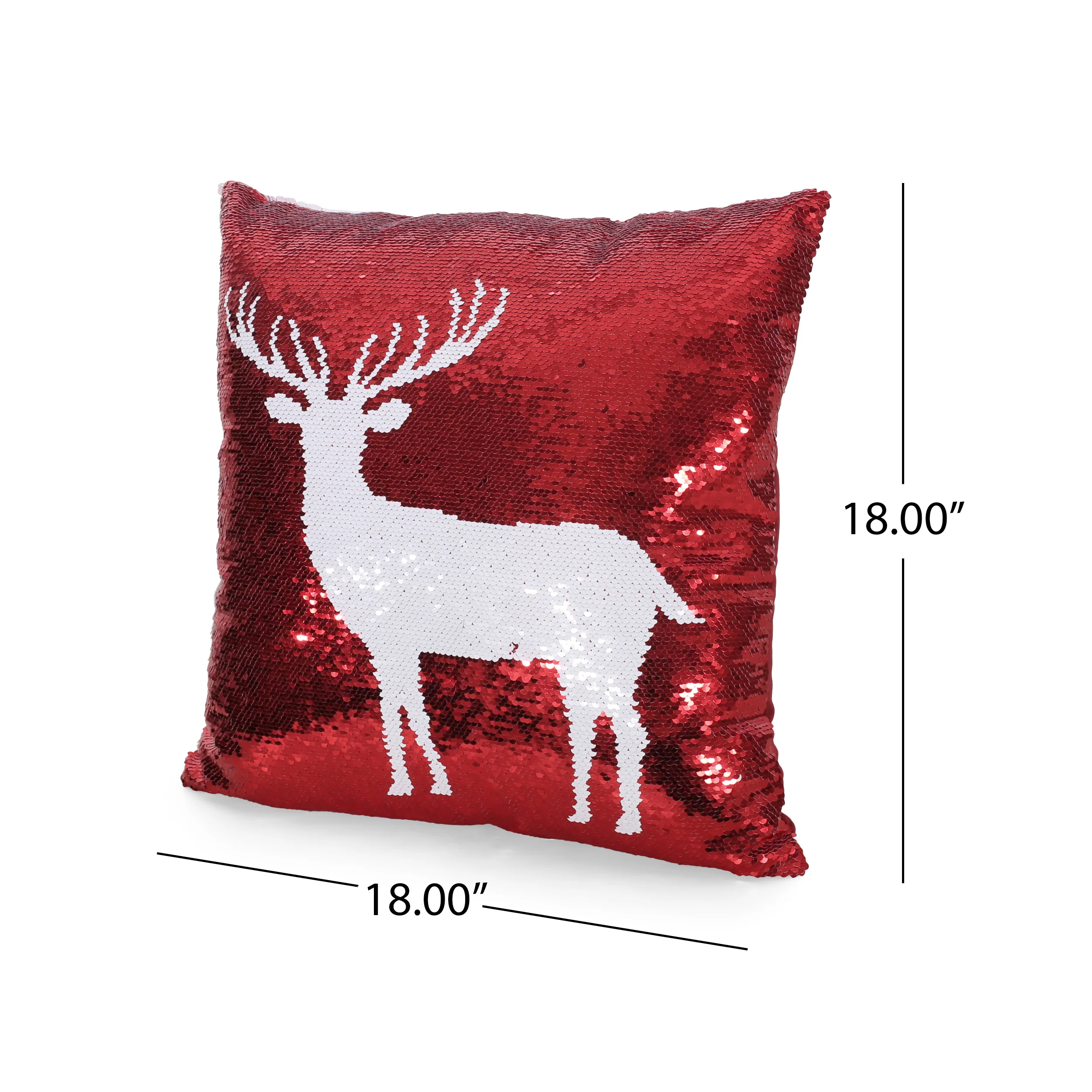 Desota Glam Sequin Christmas Throw Pillow Cover - furnishings