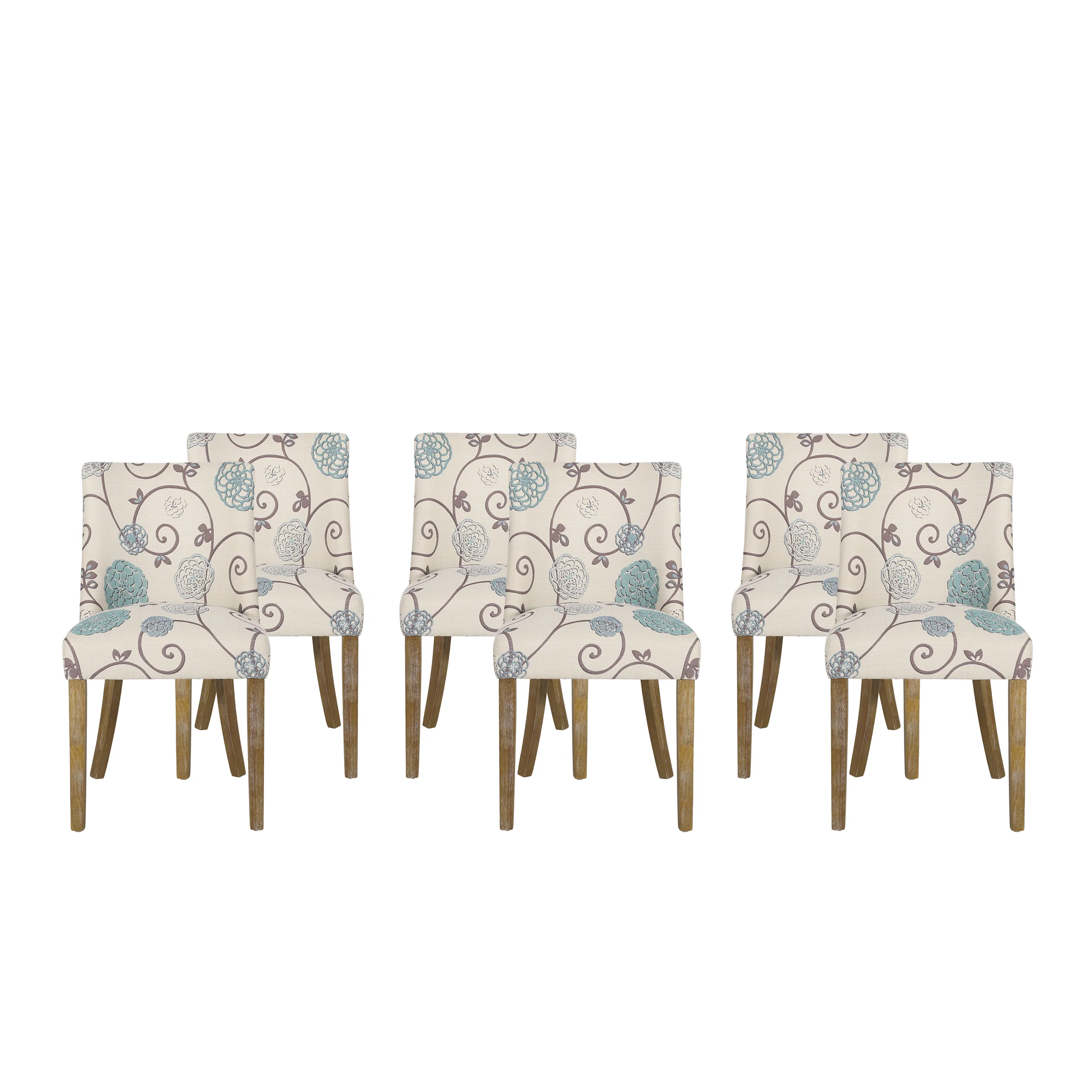 Gladwin Contemporary Fabric Dining Chairs, Set of 6 - furnishings