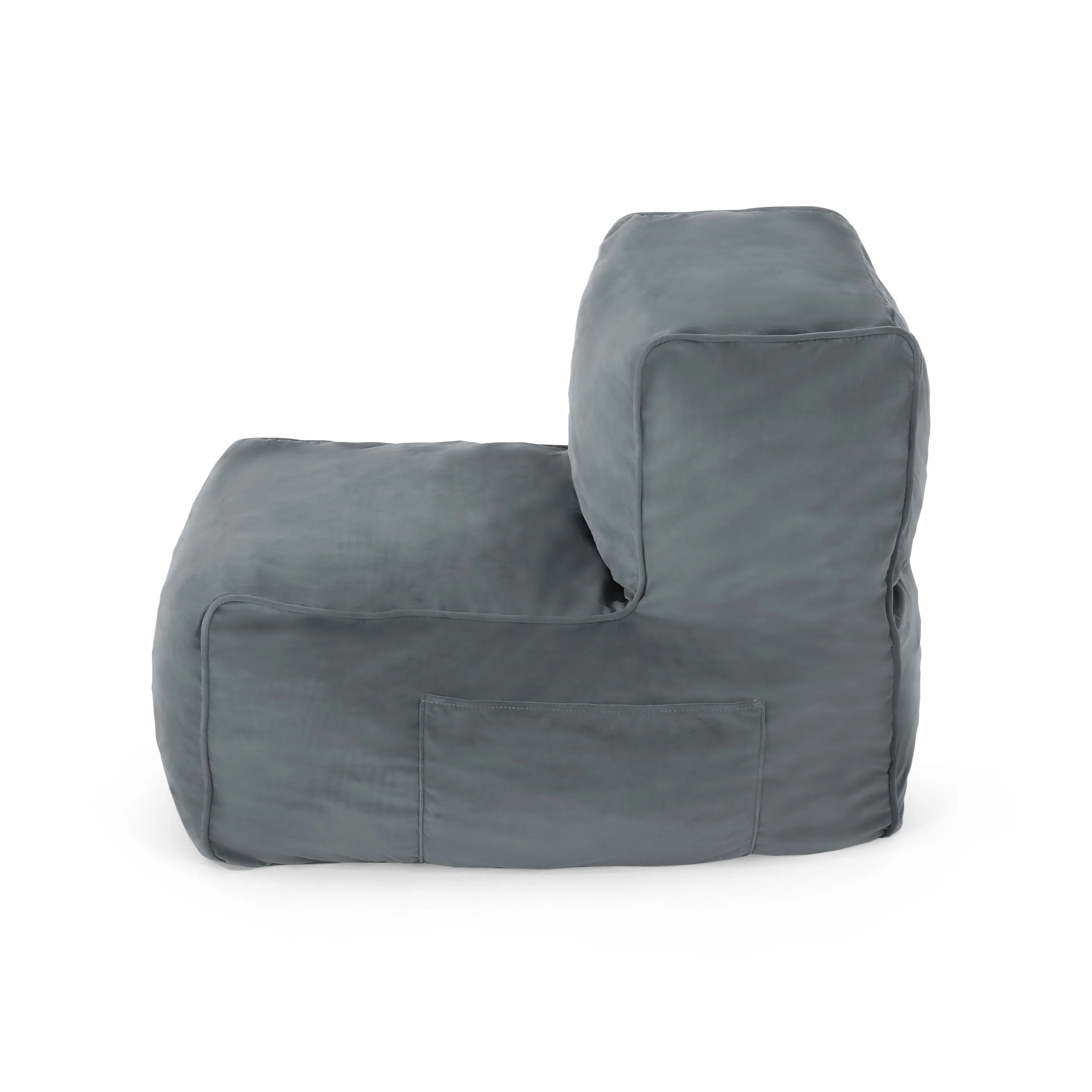 Caraway Modern Velvet Bean Bag Chair - furnishings