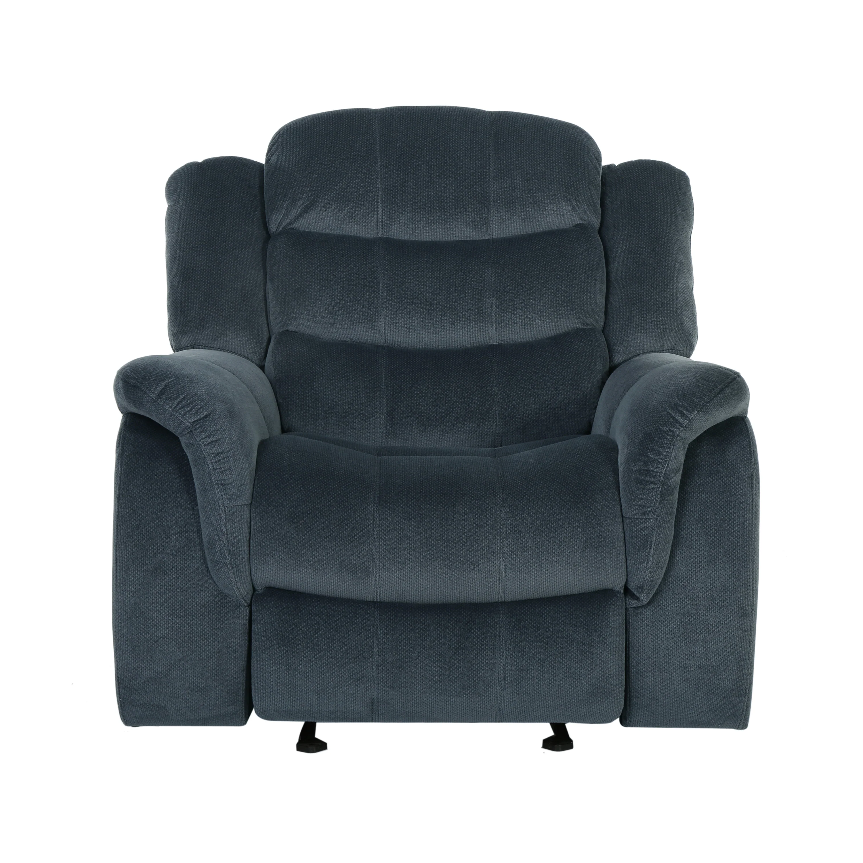 Emryka Contemporary Gray Fabric Glider Recliner - furnishings